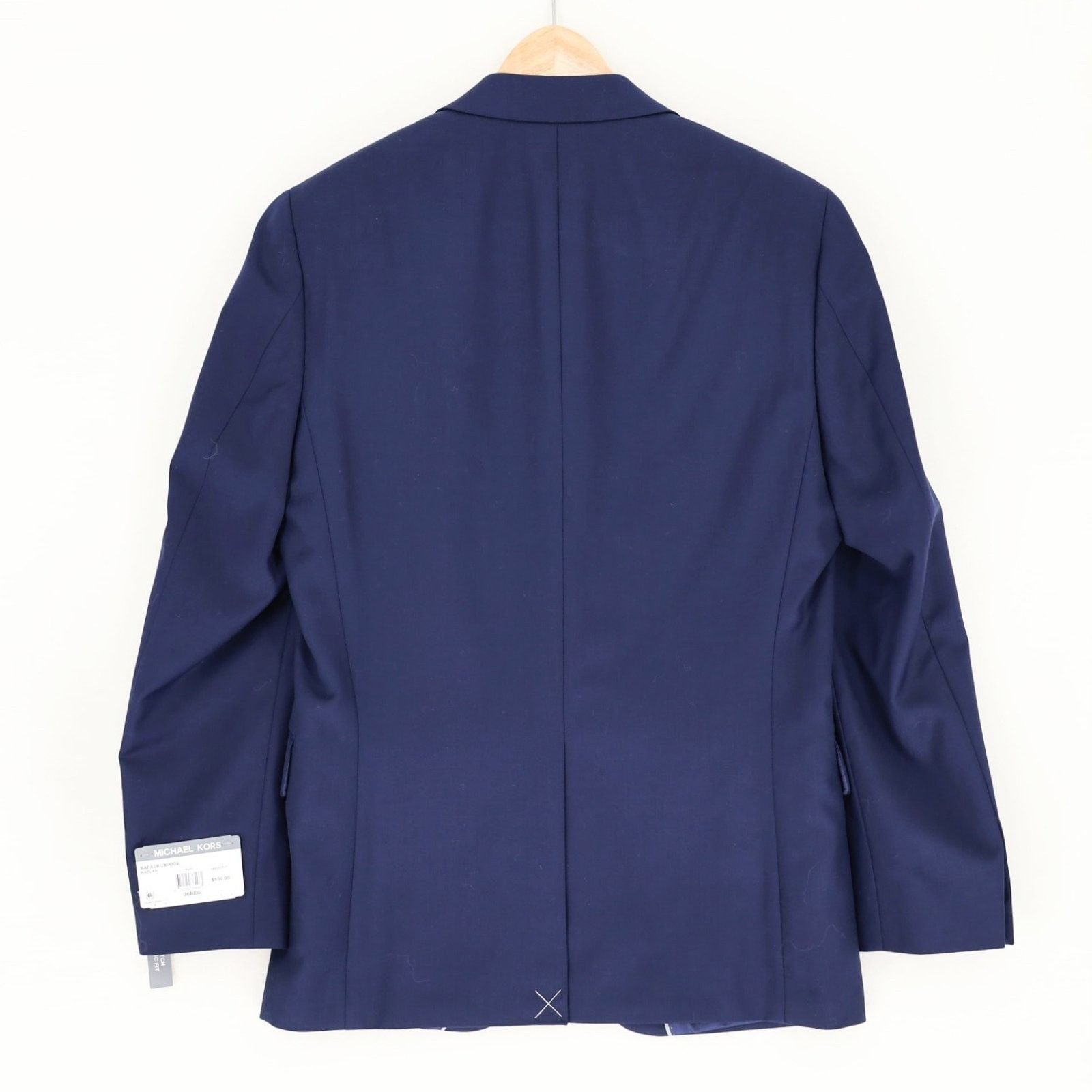 Michael Kors Michael Kors Men's Navy Wool-Blend Suit Blazer Size 36R Size 36R - 8 Thumbnail