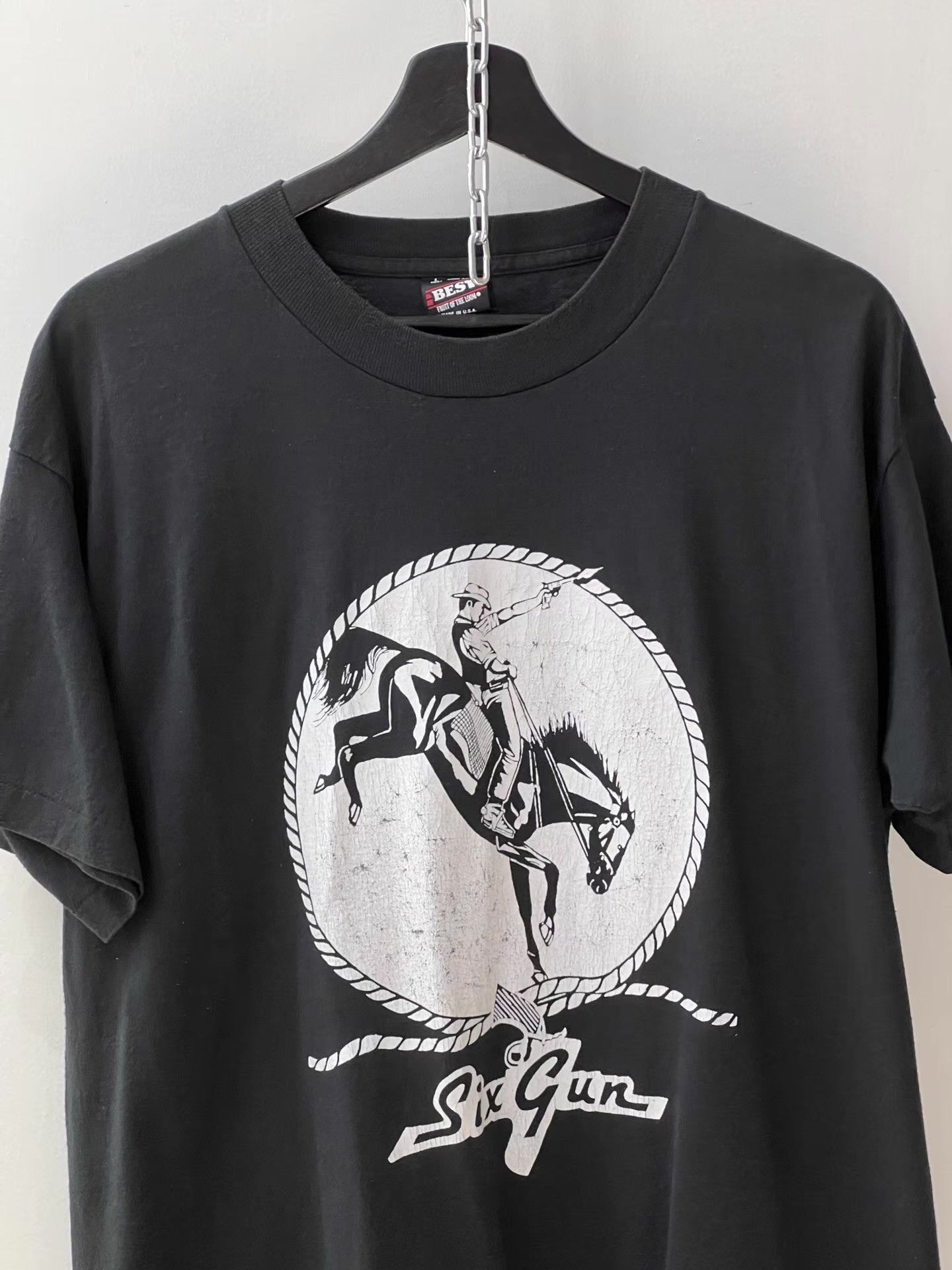 Vintage Vintage Cowboy Denim Short Sleeve T‑shirt Q13 Size US L / EU 52-54 / 3 - 9 Thumbnail