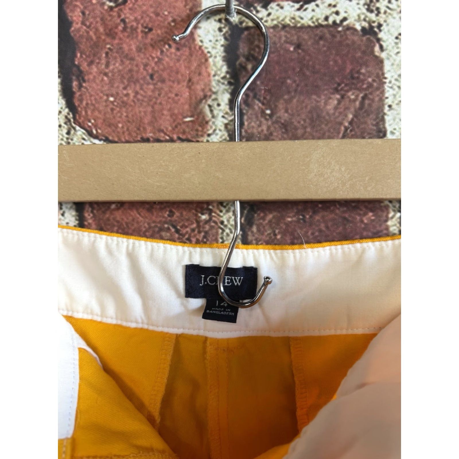 J.Crew J.CREW Shorts Womens 14 Orange Chino 100% Cotton Casual Twill Flat Front Classic Regular 32 in Waist Womens Chino Shorts 14 Orange Size 36" / US 14 / IT 50 - 3 Thumbnail
