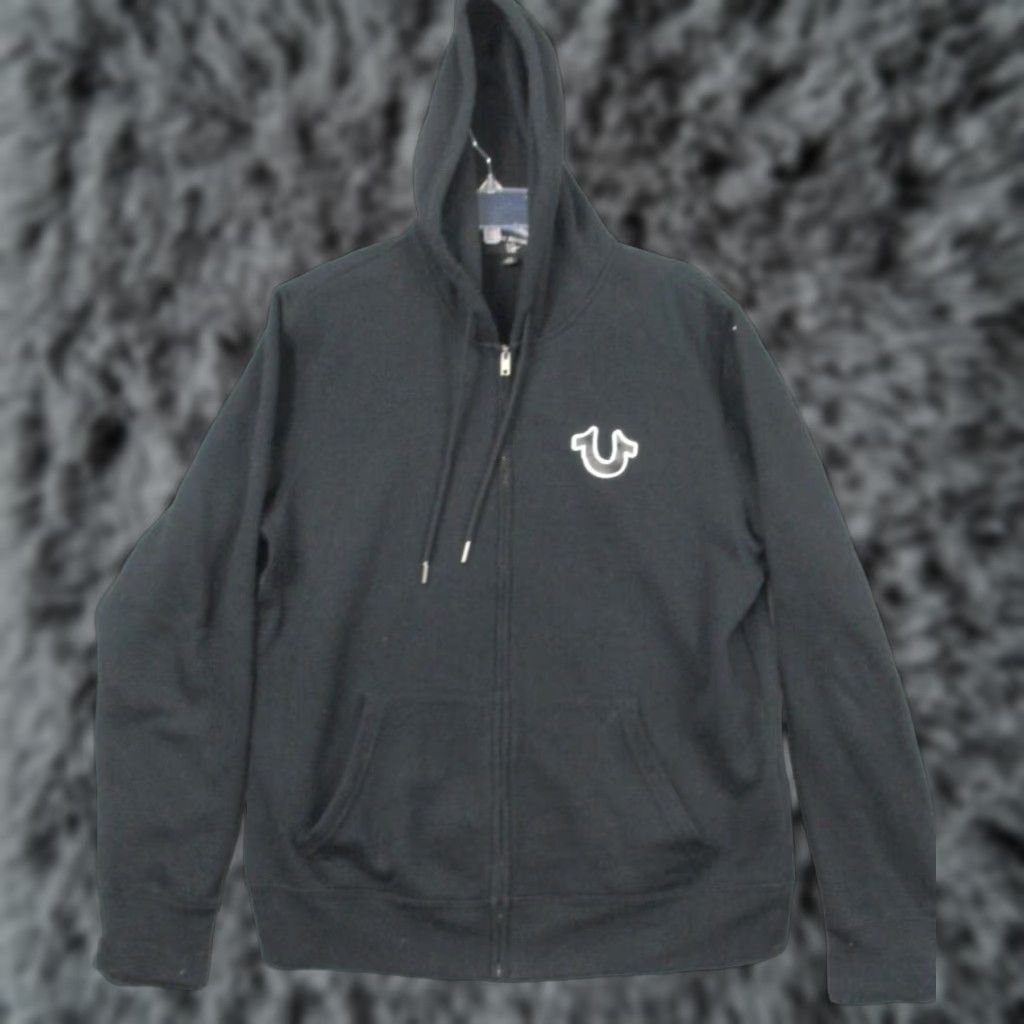 True Religion True Religion Hoodie Mens Size Large Black Logo Zip Full Zip Hooded Pockets Crew Neck Sweatshirt Jacket Size US L / EU 52-54 / 3 - 1 Thumbnail