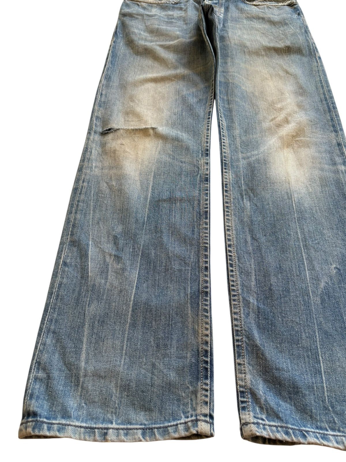 Diesel Vintage Italy Diesel Poiak Mud Wash Distressed Loose Jeans Size US 32 / EU 48 - 6 Thumbnail