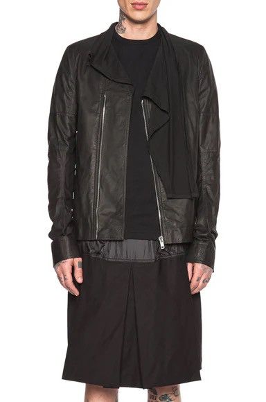 Rick Owens Rick Owens - S/S 15’ - Sliced Leather Biker Jacket Size US M / EU 48-50 / 2 - 22 Thumbnail