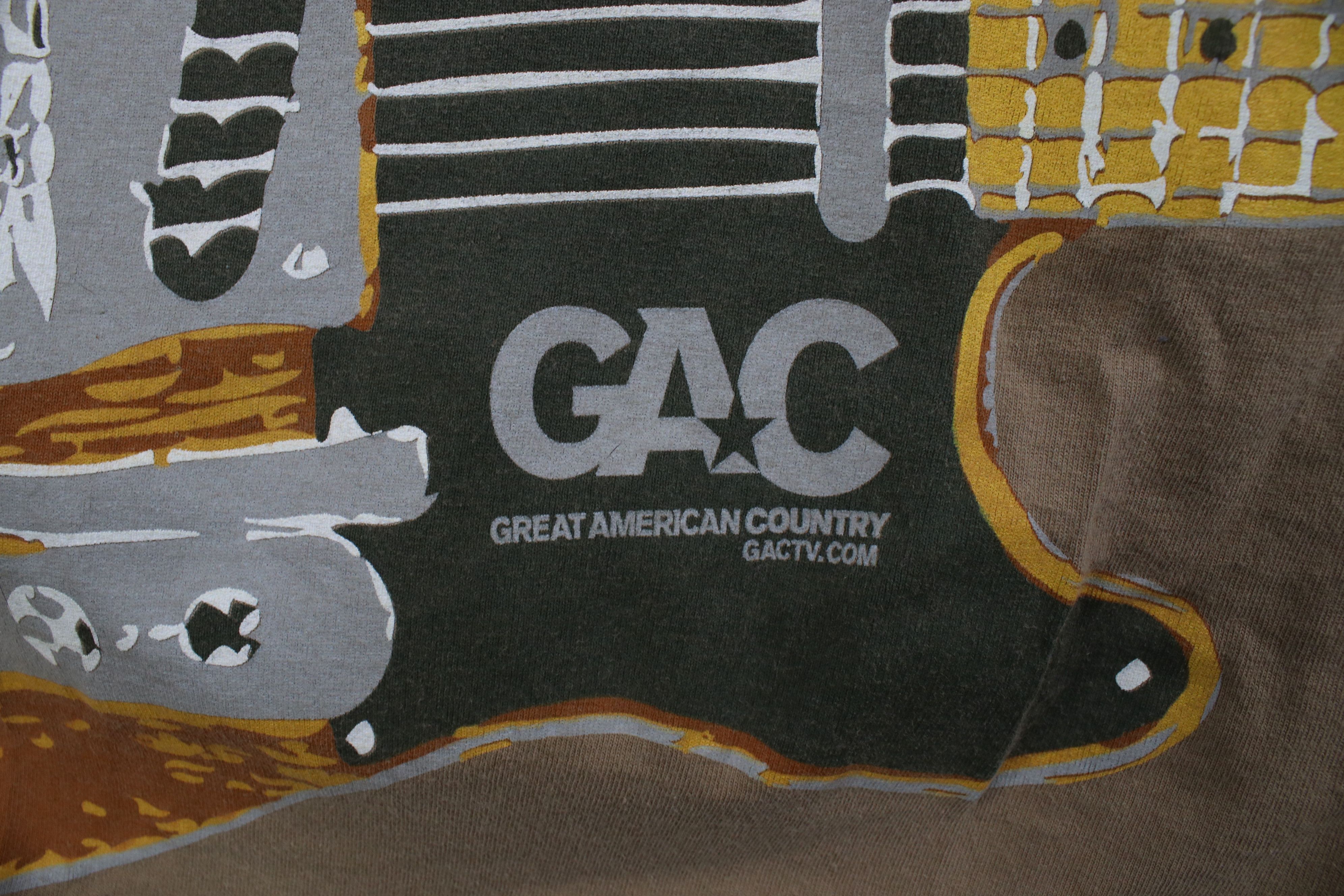 Vintage Vintage Jumbo Print Great American Country Guitar T-Shirt Size US L / EU 52-54 / 3 - 6 Thumbnail
