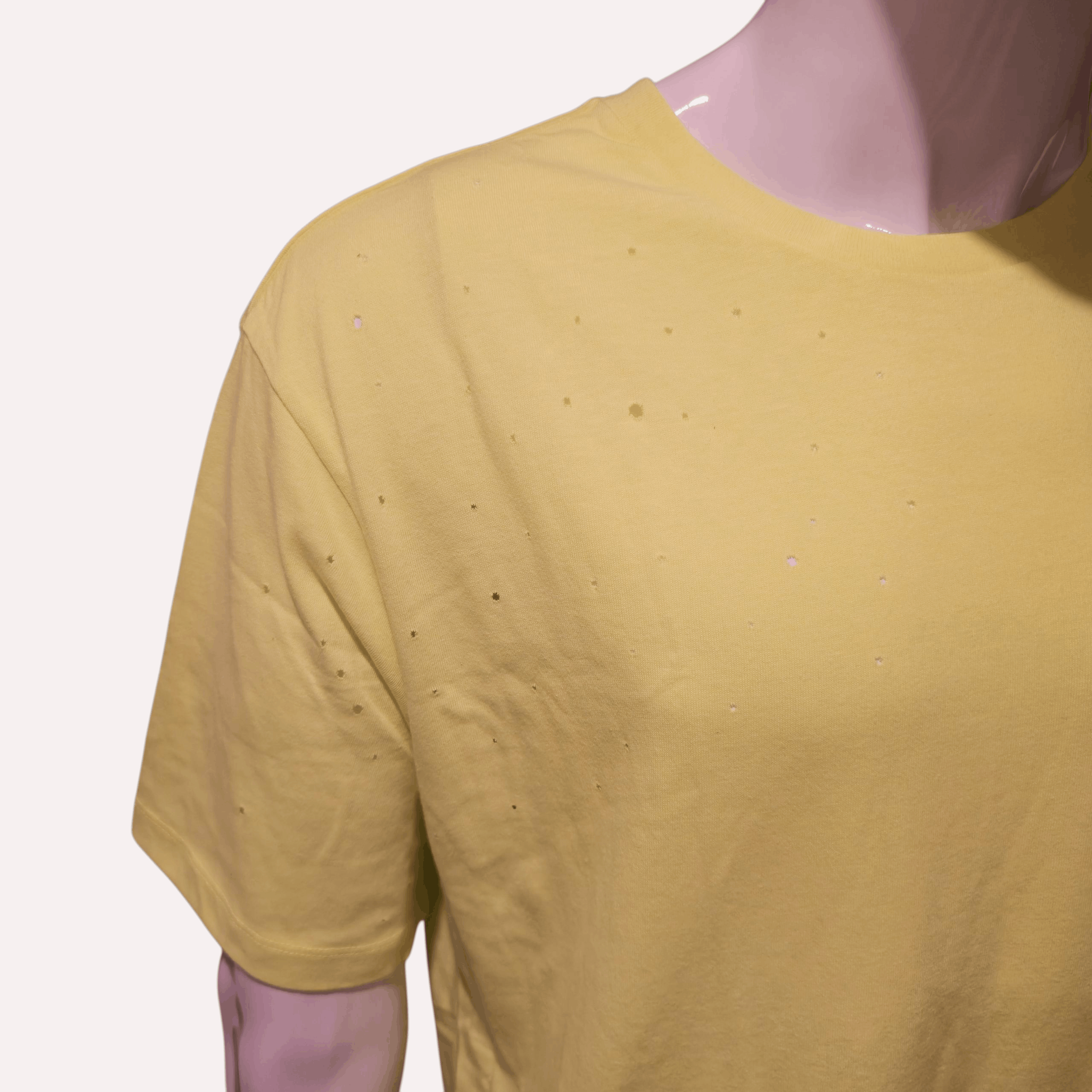 Forever 21 Forever 21 Men's Yellow Large Knit Top Distressed Tee NWT Size US L / EU 52-54 / 3 - 3 Thumbnail