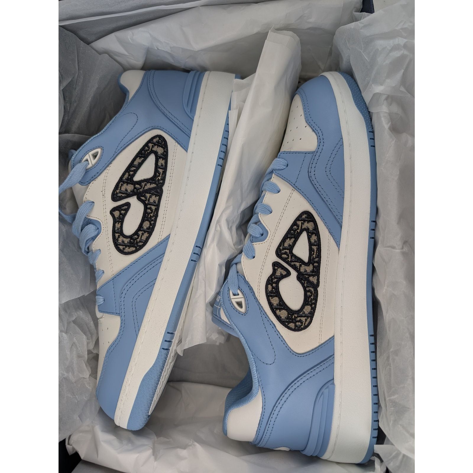 Dior o1rshd1 M-B57 LT Calf Sneakers in Light Blue Size US 13 / EU 46 - 20 Thumbnail