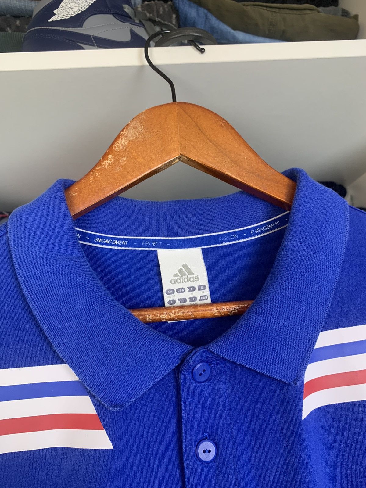 Adidas Adidas France 2012 Polo T-shirt Size US XL / EU 56 / 4 - 3 Thumbnail