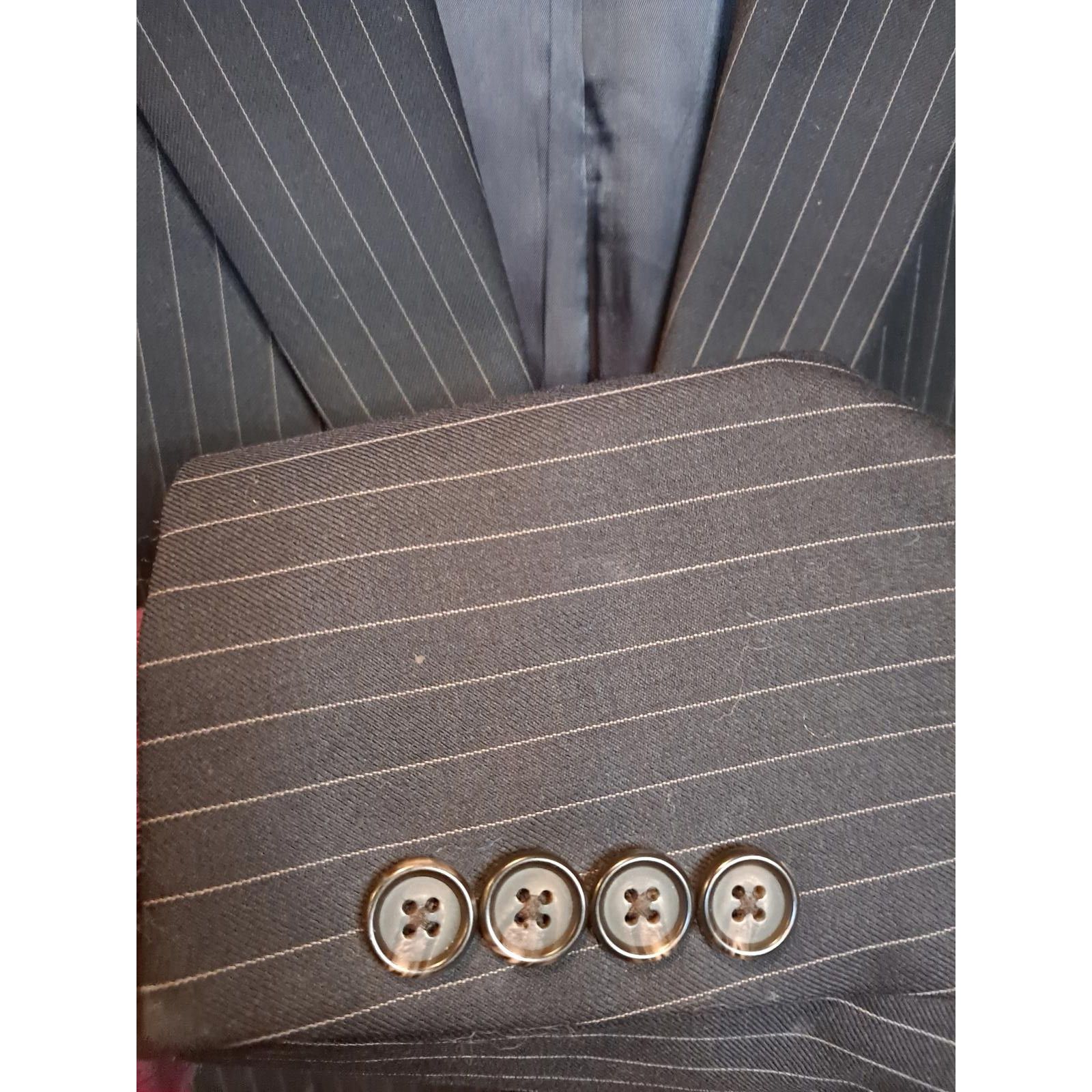 Lauren Ralph Lauren Lauren Ralph Lauren Black Pinstripe 2 Piece Suit Size 44L Size 44R - 3 Thumbnail