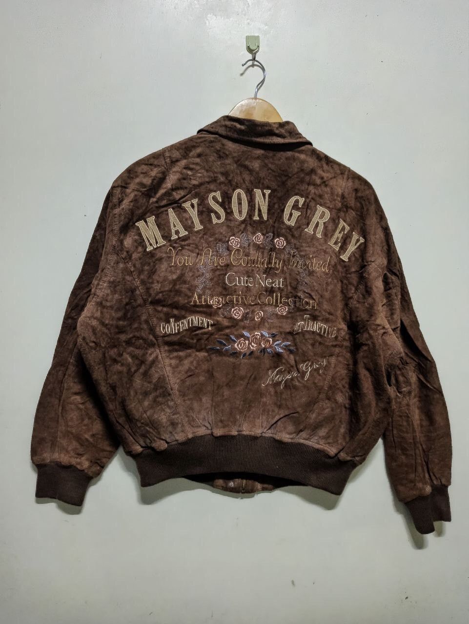 Vintage Vintage Mayson Grey Collection Velvet Bomber Jacket Size US M / EU 48-50 / 2 - 3 Thumbnail