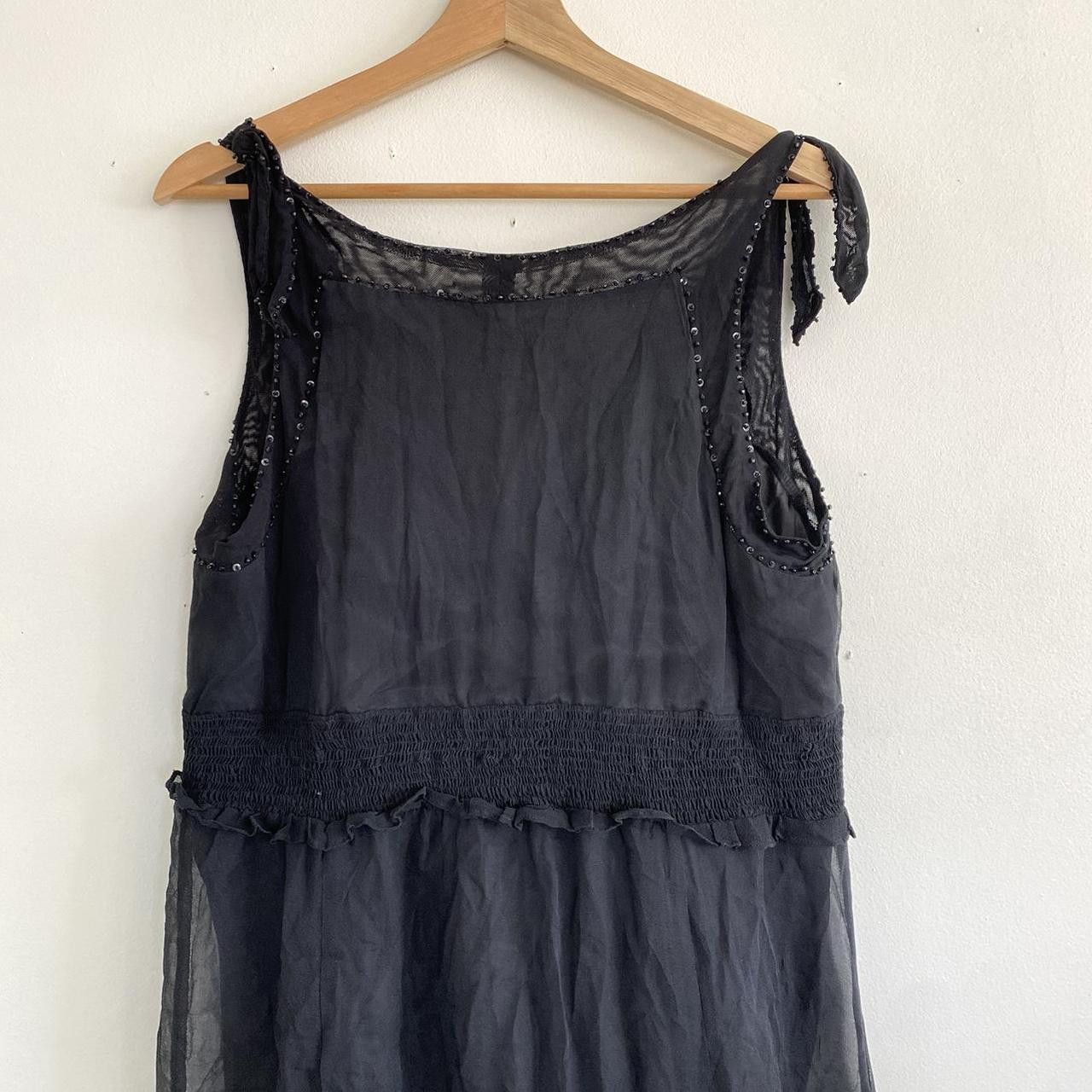 Nicole Miller NICOLE MILLER VINTAGE BLACK 90S BEADED DRESS WOMENS SIZE 10 Size L / US 10 / IT 46 - 4 Thumbnail