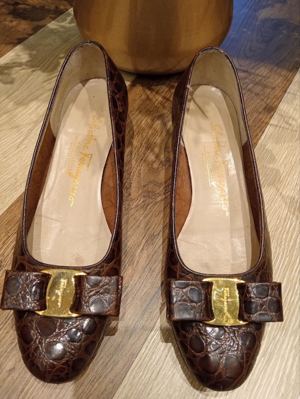 Salvatore Ferragamo SALVATORE FERRAGAMO BOUTIQUE LEATHER SHOES - SIZE 6 Size US 6 / IT 36 - 4 Thumbnail