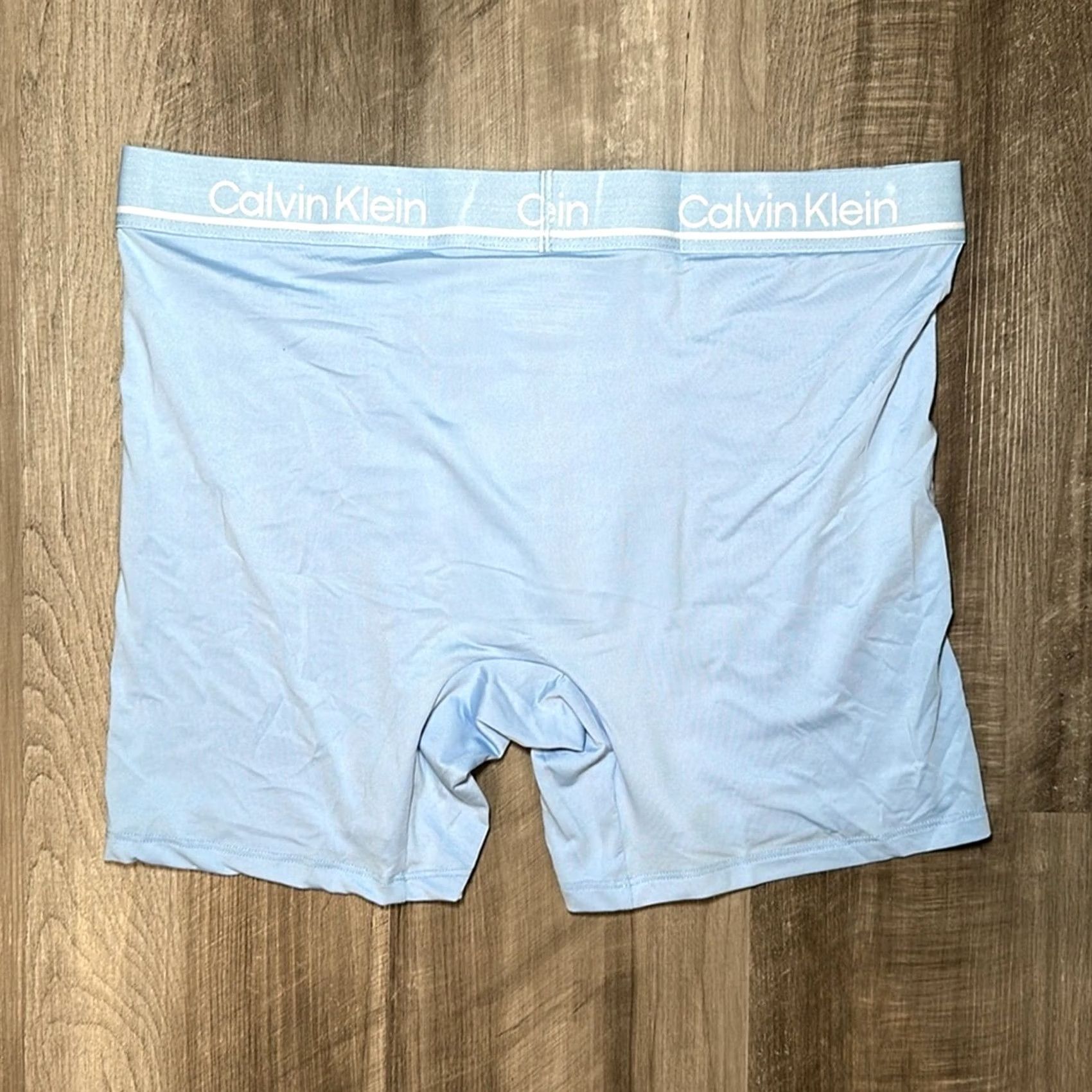 Calvin Klein Calvin Klein Boxer Brief Blue L Men Underwear Regular Size Large Microfiber) Size 42R - 2 Thumbnail
