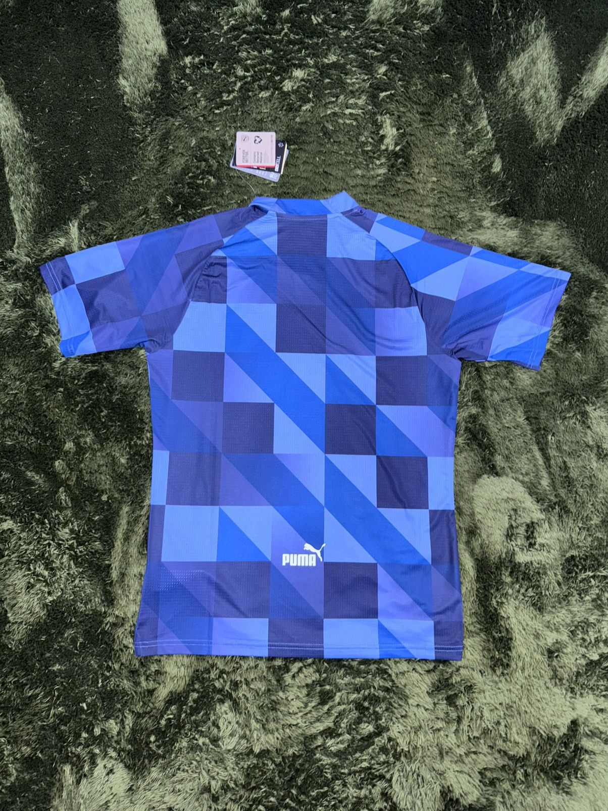 Puma [M] PUMA MCFC mancity 22-23 prematch jersey blue checker Size US M / EU 48-50 / 2 - 6 Thumbnail