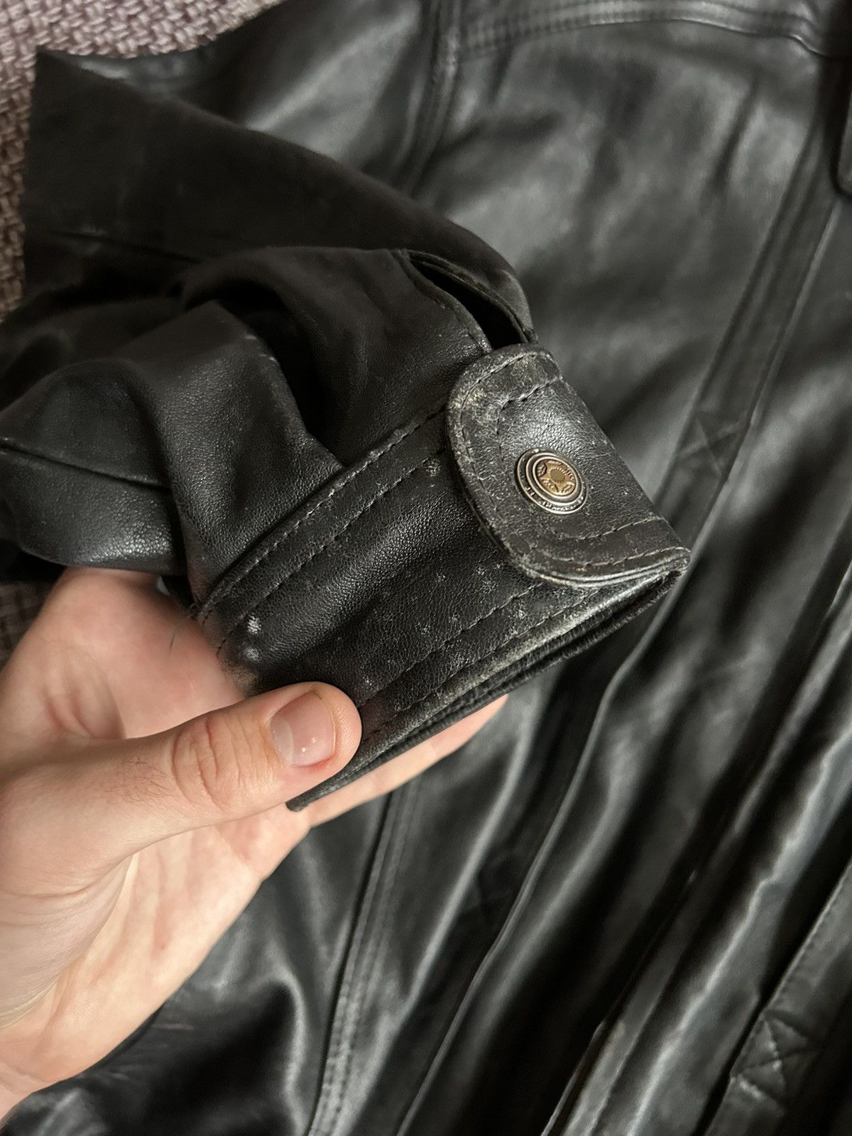 Angelo Litrico Vintage Leather Jacket Angelo Litrico Thrashed Solid Style Size US L / EU 52-54 / 3 - 8 Thumbnail