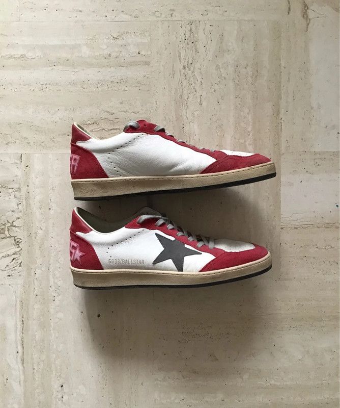 Golden Goose Sneakers Ball star distressed suede and leather