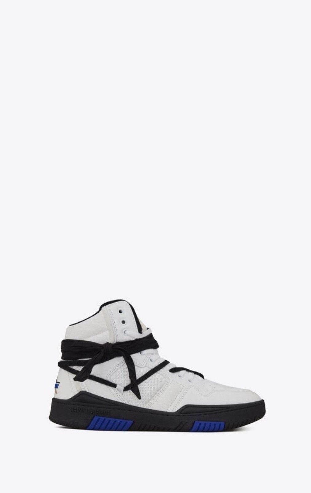 Saint Laurent Paris o1b1hav110824 692317 Smith Hi-Top Sneakers Grained Leather Size US 10 / IT 40 - 1 Thumbnail