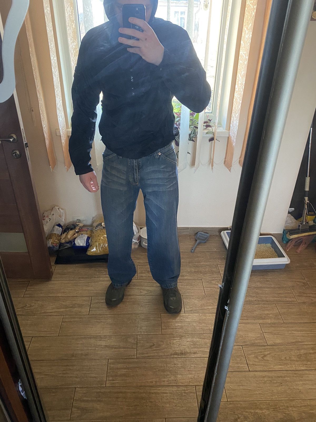 If Six Was Nine × Japanese Brand Rick Owens Junya Watanabe Style Baggy Button Denim Pants Size US 34 / EU 50 - 1 Thumbnail