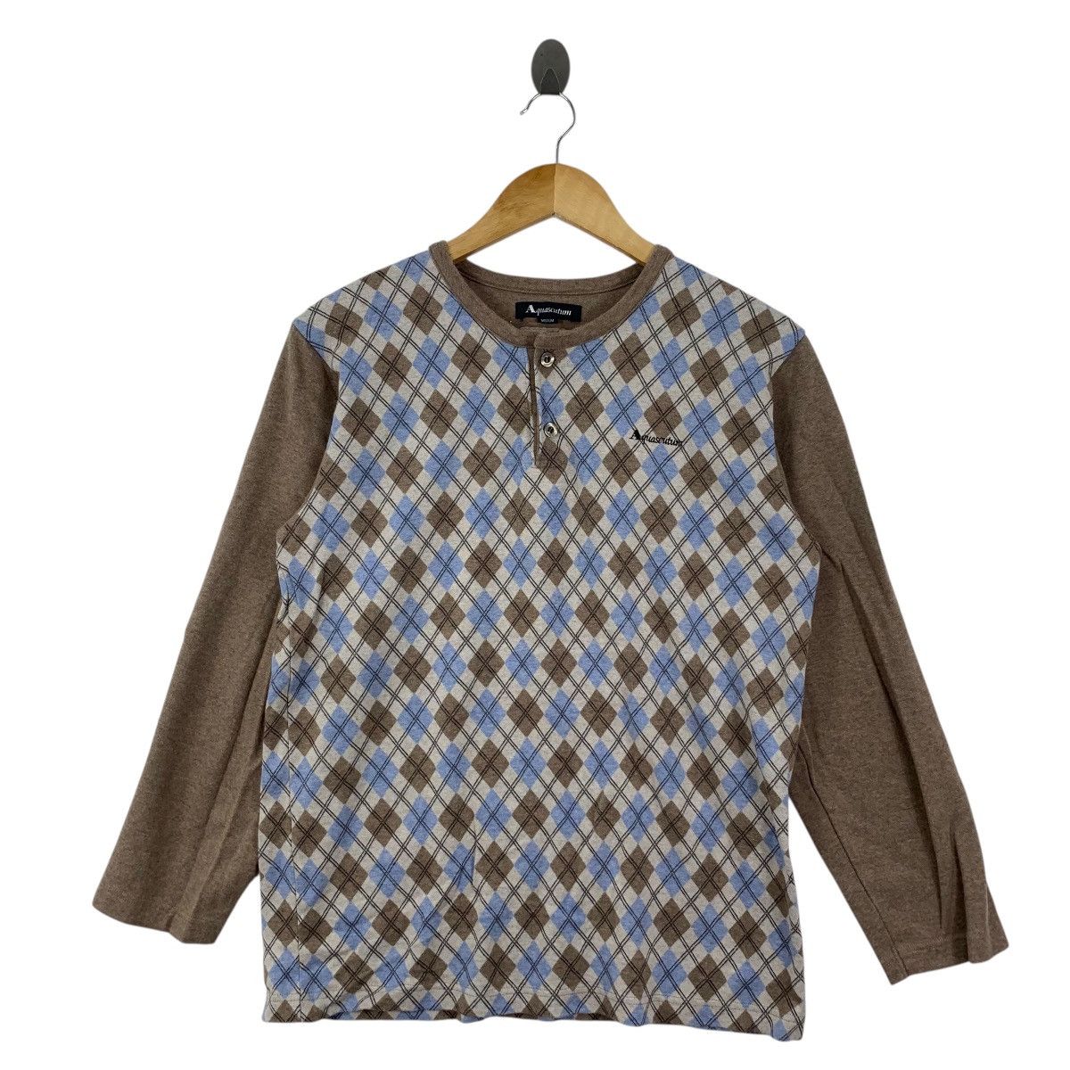 Aquascutum Vintage AQUASCUTUM LONDON Argyle Nova Checks Sweatshirt Size M / US 6-8 / IT 42-44 - 5 Thumbnail
