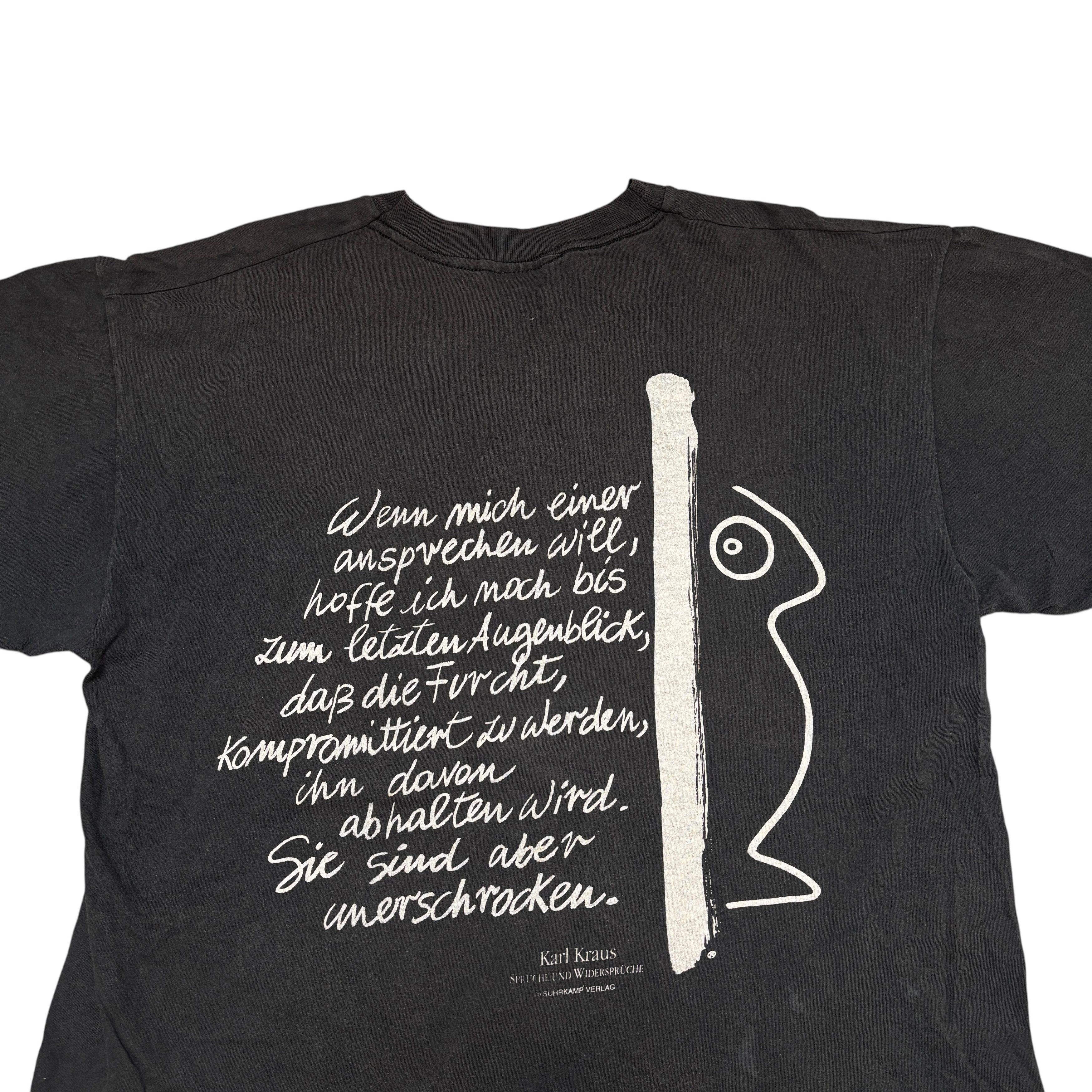 Band Tees Vintage Book Shirt Karl Kraus 90s Single Stitch Art Tee Size US XL / EU 56 / 4 - 12 Thumbnail