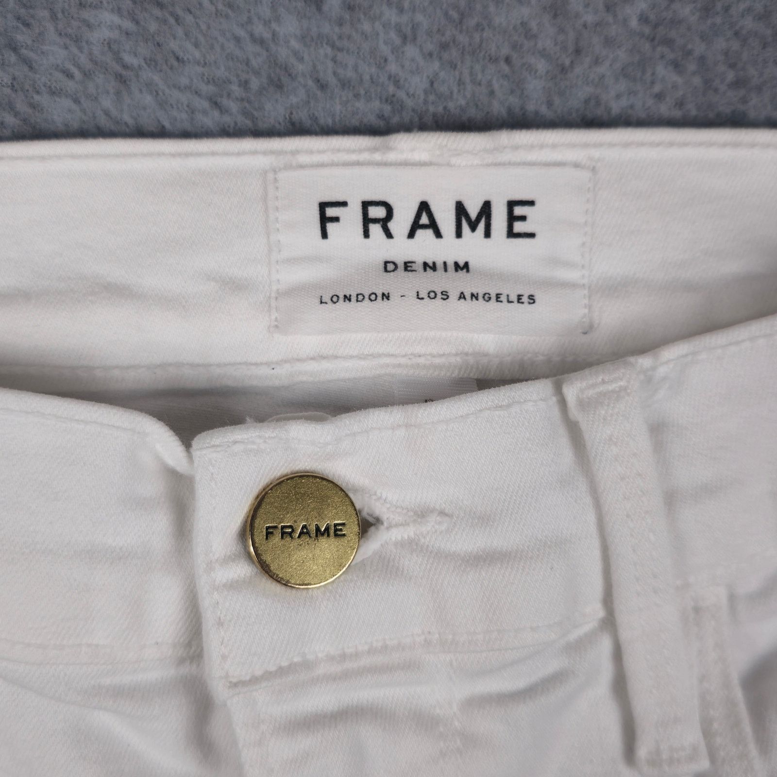 Frame FRAME Demin Womens 23x27 White Ali High Rise Cigarette Jeans Size 23" - 6 Thumbnail