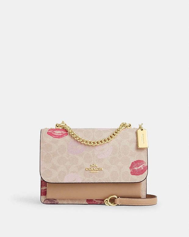 Coach COACH Klare Crossbody Bag Signature Canvas With Lips Print Size ONE SIZE - 2 Thumbnail
