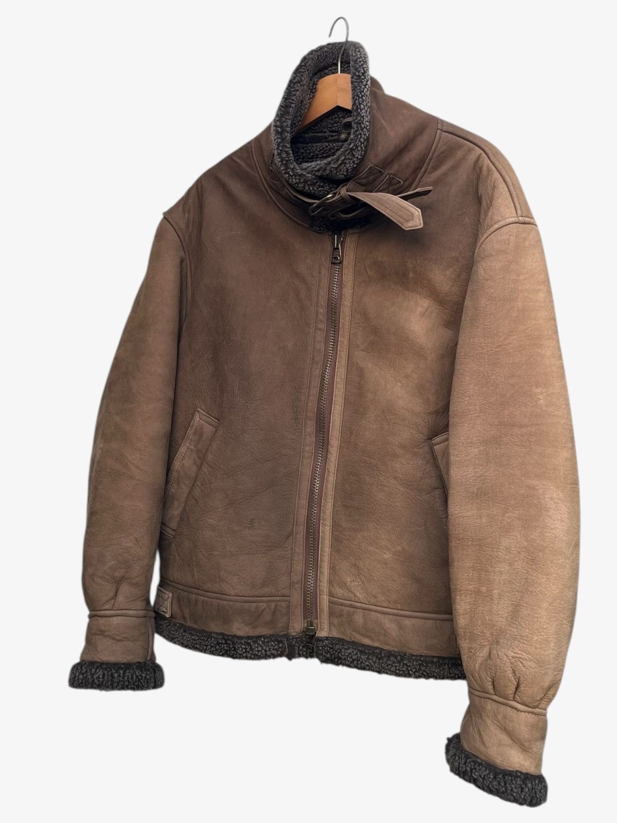 Genuine Leather Vintage Aitoz Corp B3 Cowhide Shearling Bomber Jacket Size US L / EU 52-54 / 3 - 8 Thumbnail