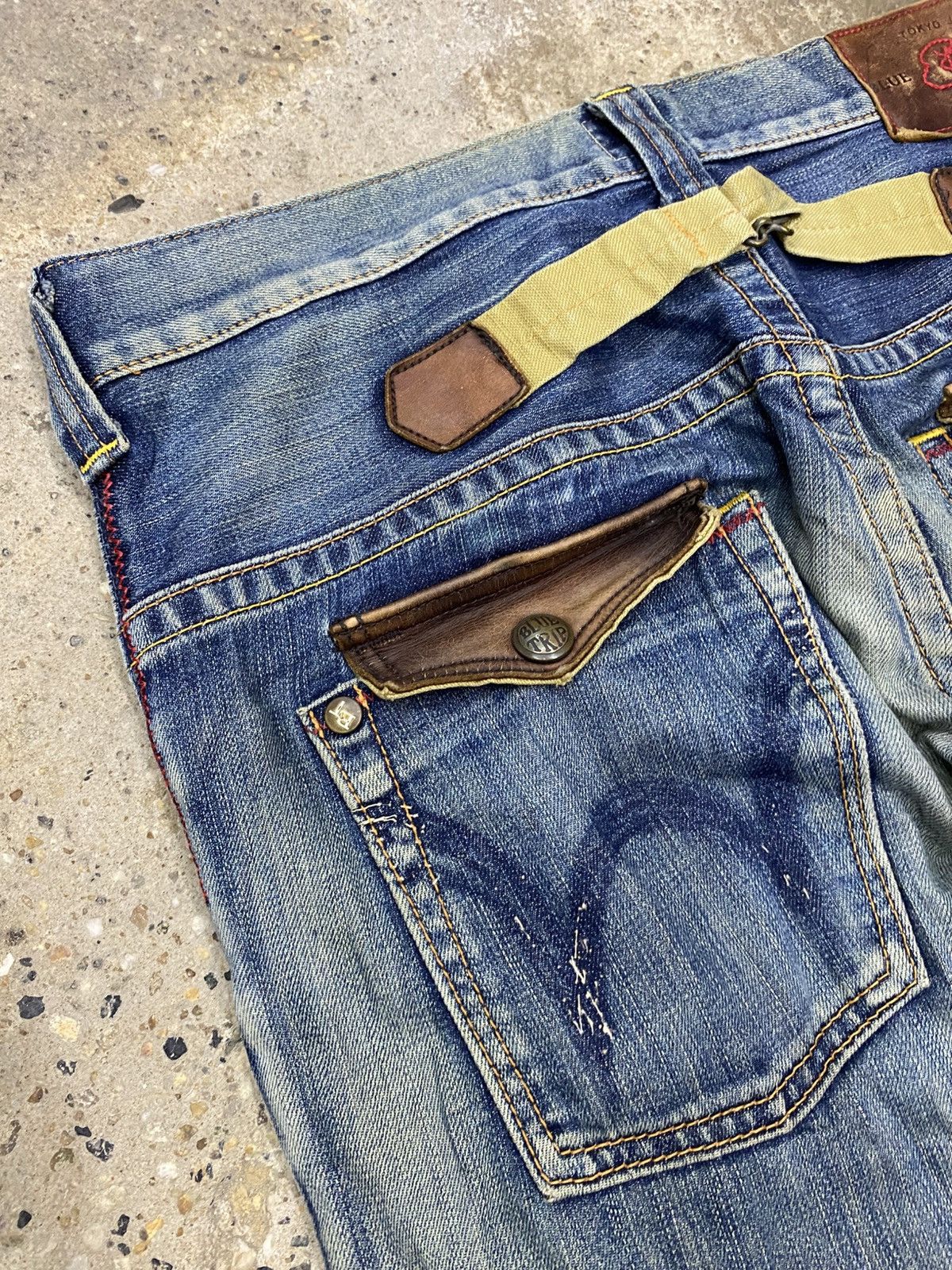 Edwin × If Six Was Nine × Japanese Brand vintage buckle back leather edwin western vintage style Size US 34 / EU 50 - 9 Thumbnail