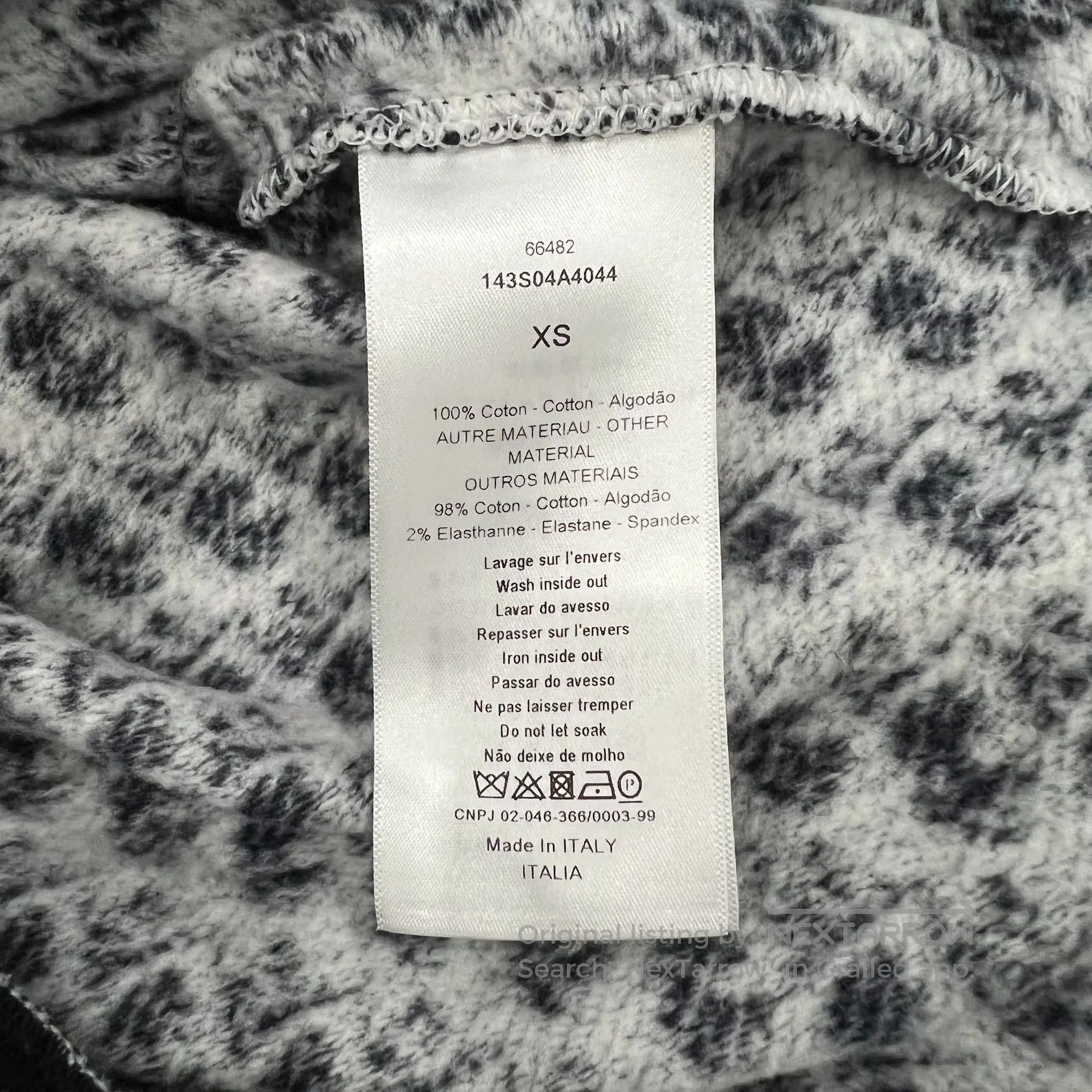 Dior Dior Full-print old-style design; hooded hoodie, size XS| Size US XS / EU 42 / 0 - 6 Thumbnail