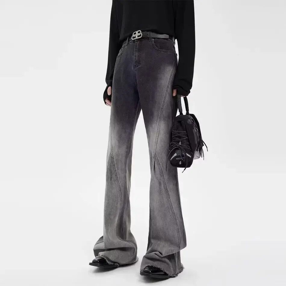 Japanese Brand Black gray gradient washed denim jeans Size US 32 / EU 48 - 1 Thumbnail