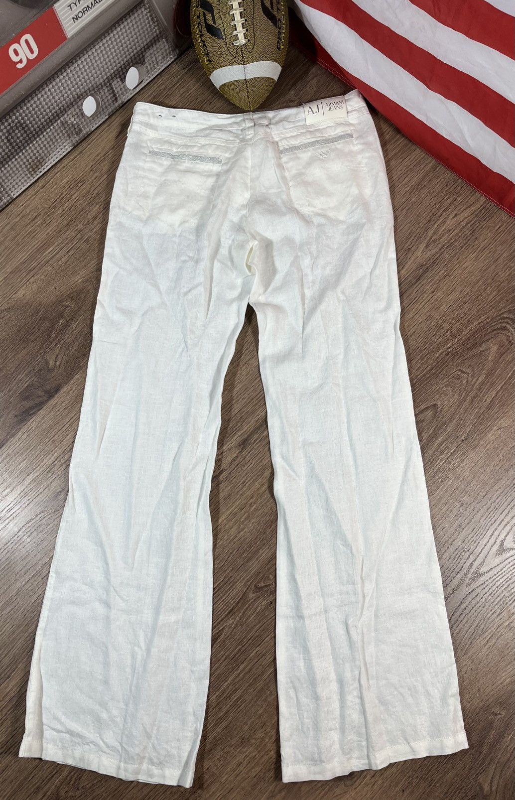 Armani Armani Flared Linen Vintage Pants Very Rare Size 30" / US 8 / IT 44 - 14 Thumbnail