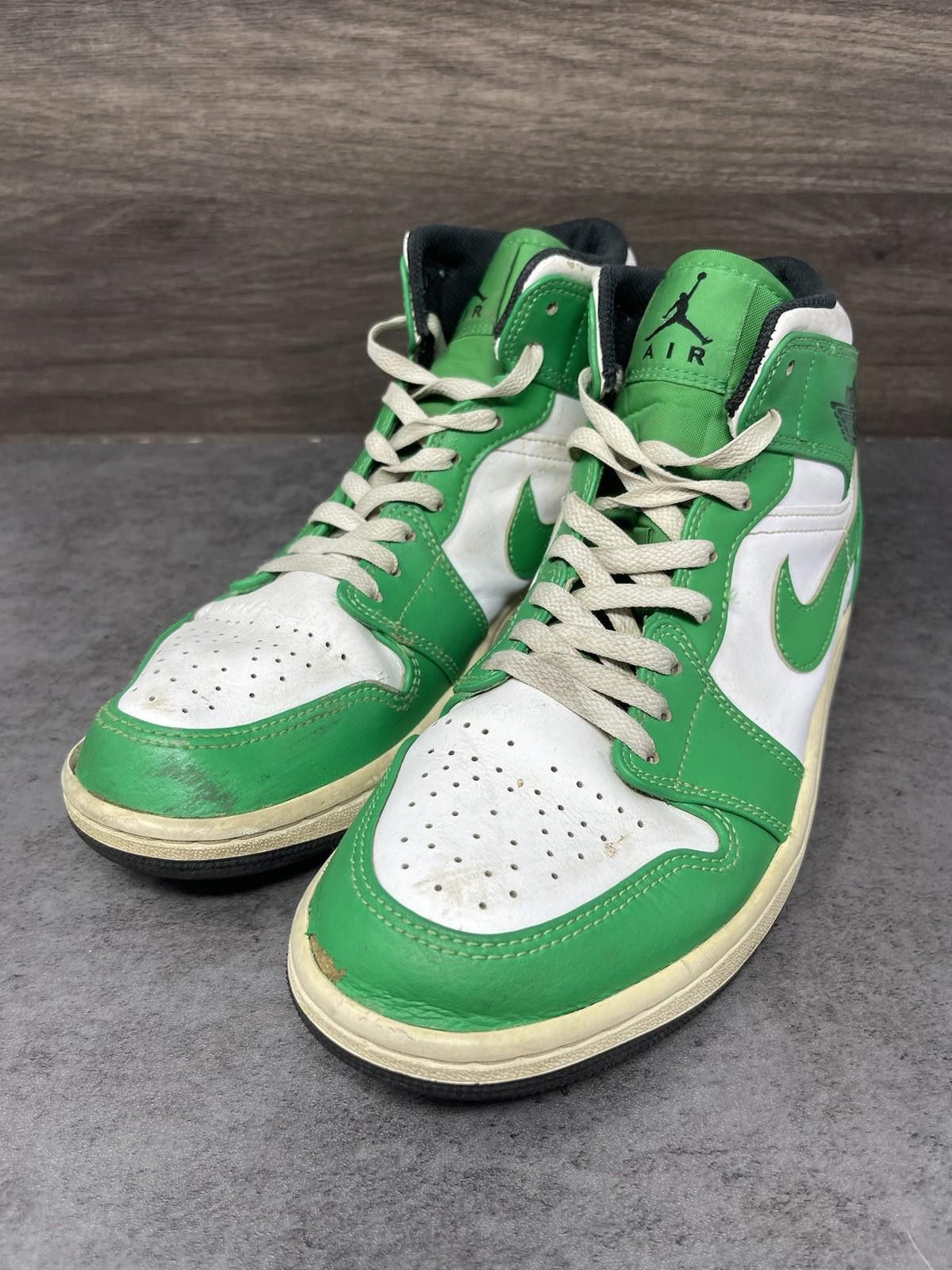Nike Air Jordan 1 Mid Lucky Green Mens Size 9 Nike Retro Size US 9 / EU 42 - 2 Thumbnail