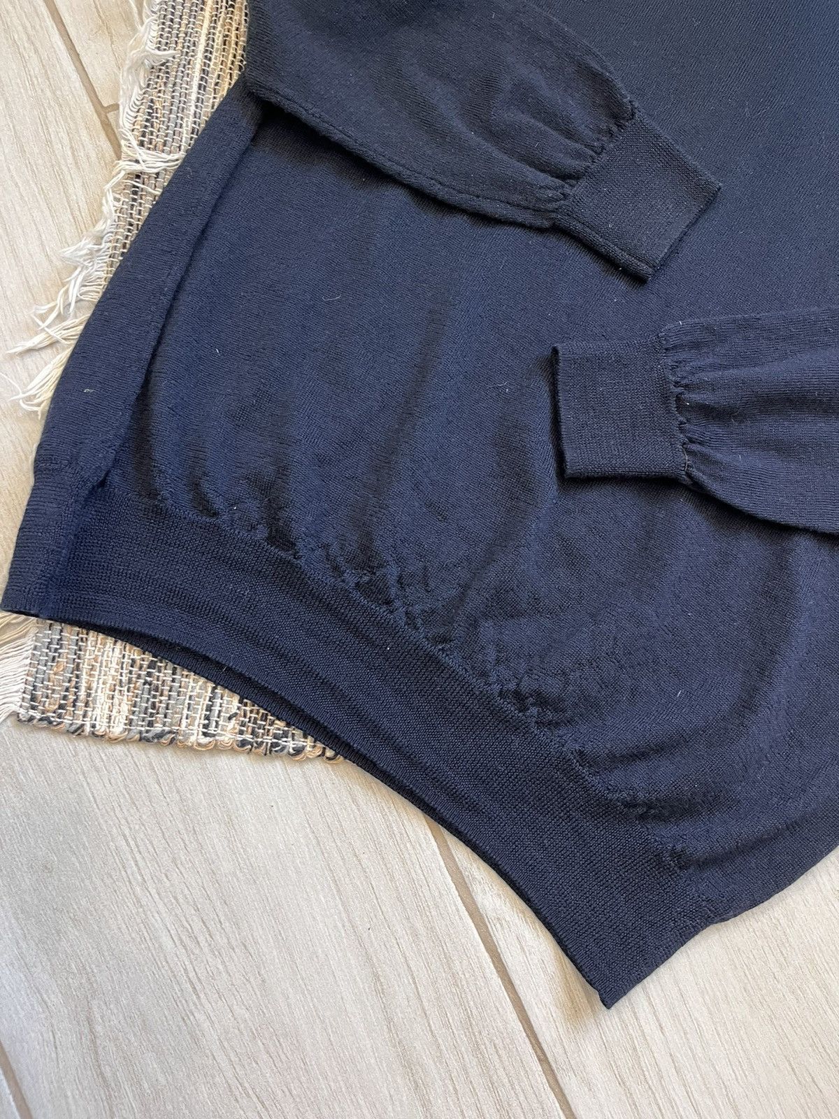 Lyle & Scott × Vintage Lyle Scott navy sweater cardigan minimalistic logo Size US XL / EU 56 / 4 - 8 Thumbnail