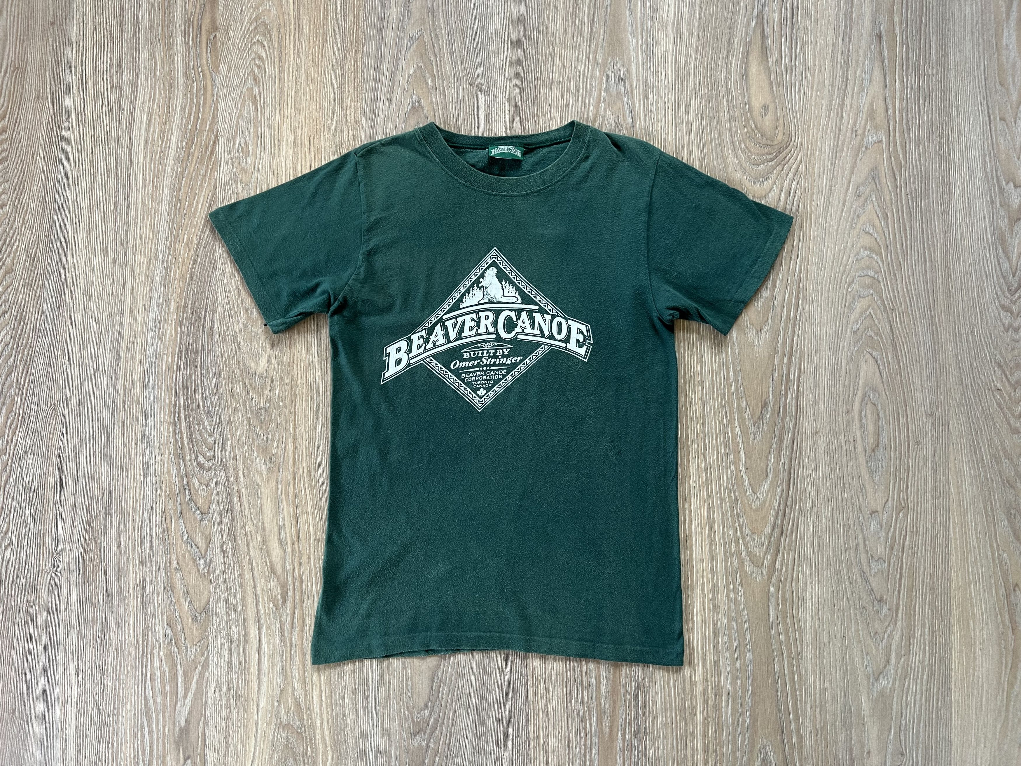 Vintage Beaver Canoe Printed T Shirt