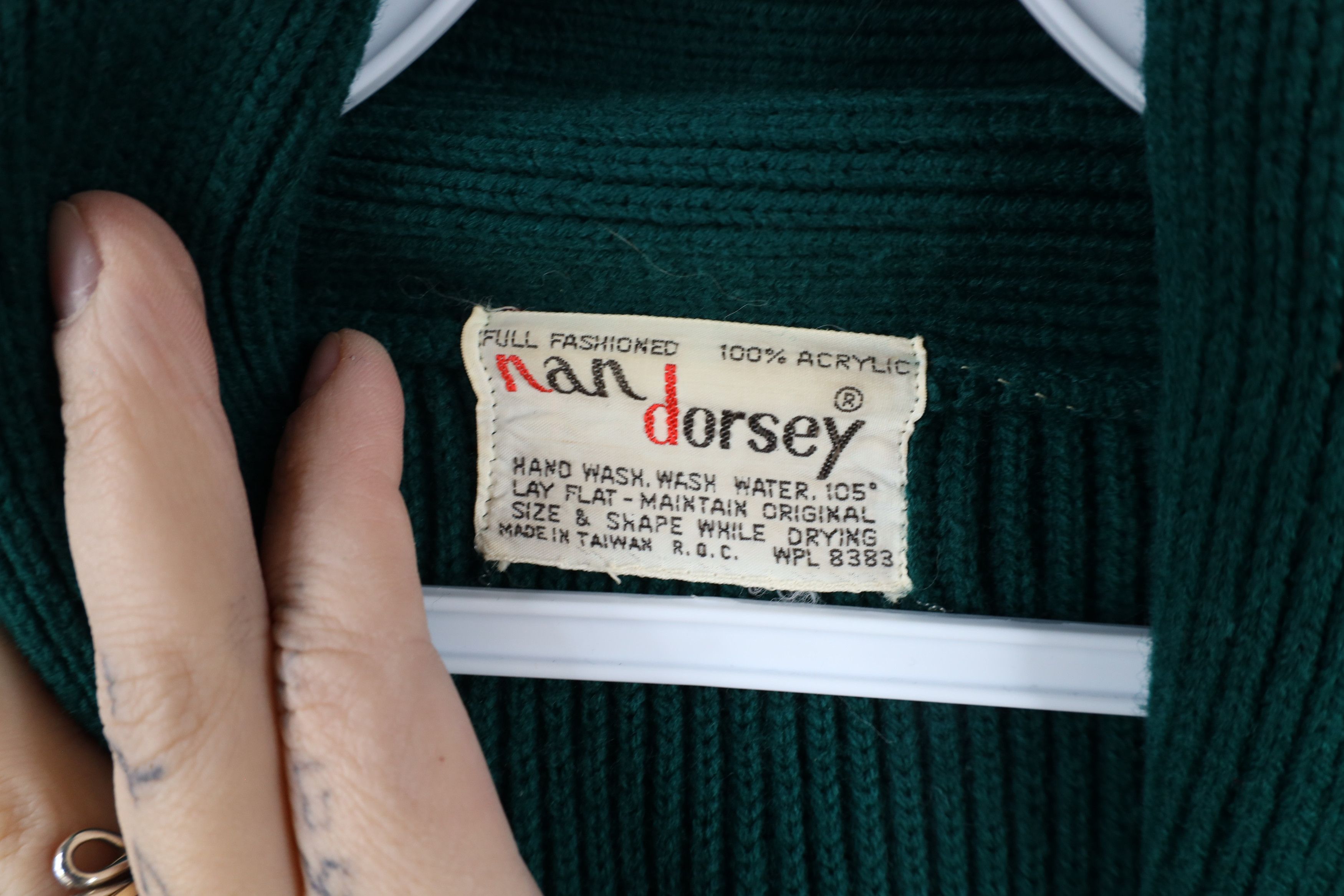 Vintage Vintage 70s Streetwear Ribbed Knit Shawl Cardigan Sweater Size L / US 10 / IT 46 - 6 Thumbnail