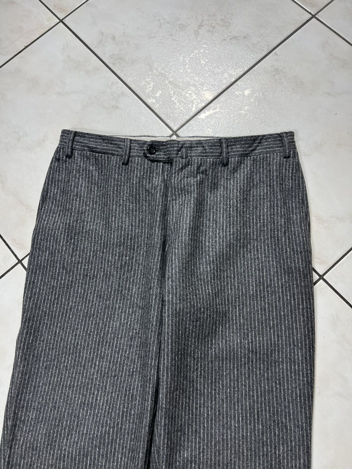 Canali Canali su misura wool cashmere striped casual regular pants Size US 32 / EU 48 - 3 Thumbnail