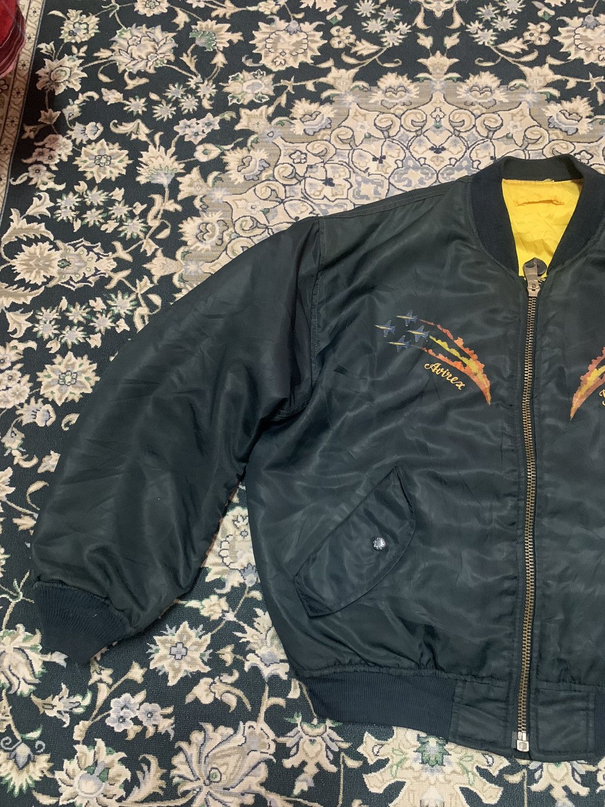Avirex VINTAGE AVIREX USN BOMBER EMBROIDERED LOGO REVERSIBLE Size US S / EU 44-46 / 1 - 5 Thumbnail
