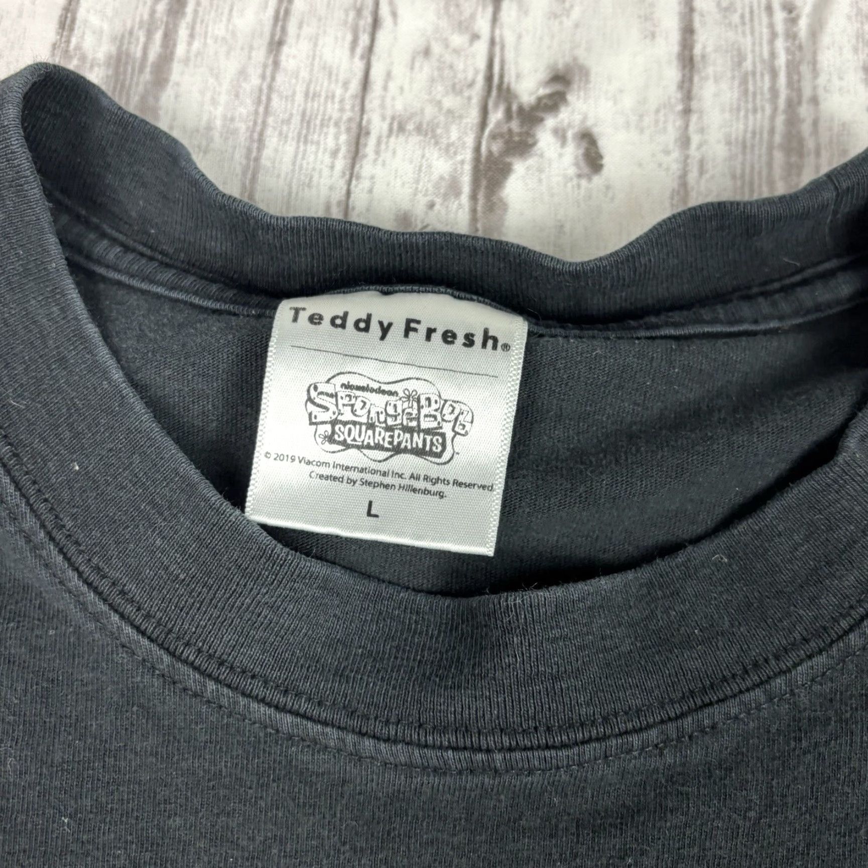 Teddy Fresh **Tedd Fresh Spongebob Embroidered Black Men's T-shirt Size Large** User: Teddy Fresh Spongebob Embroidered Black Men's T-shirt Size Large Size US L / EU 52-54 / 3 - 3 Thumbnail