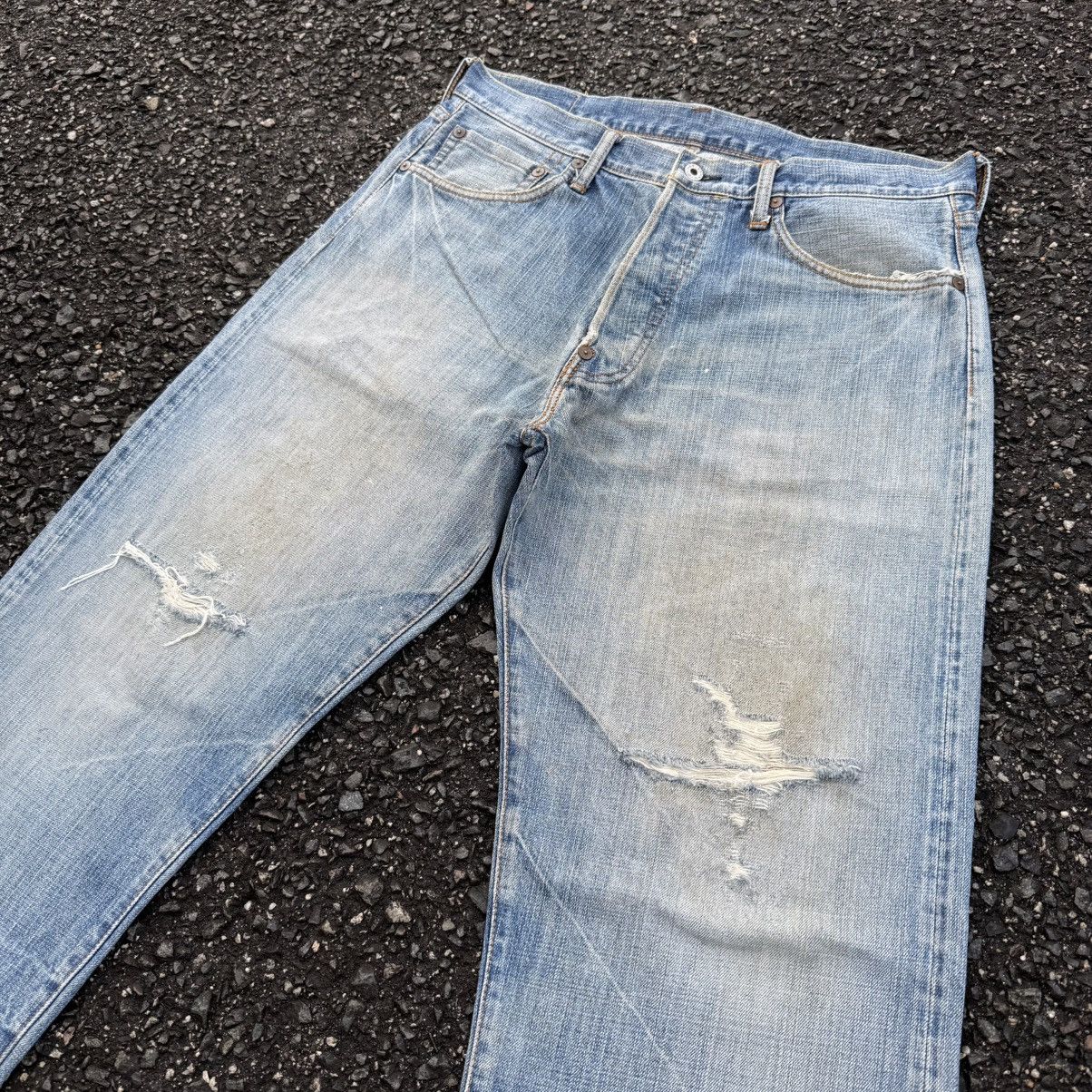Japanese Brand Vintage EVISU button fly rippep rusty denim Size US 36 / EU 52 - 6 Thumbnail