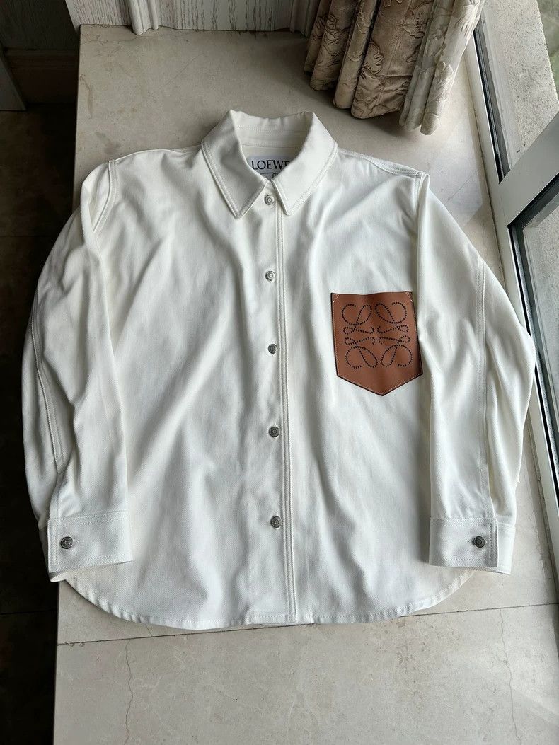 LOEWE Leather leather cowboy jacket