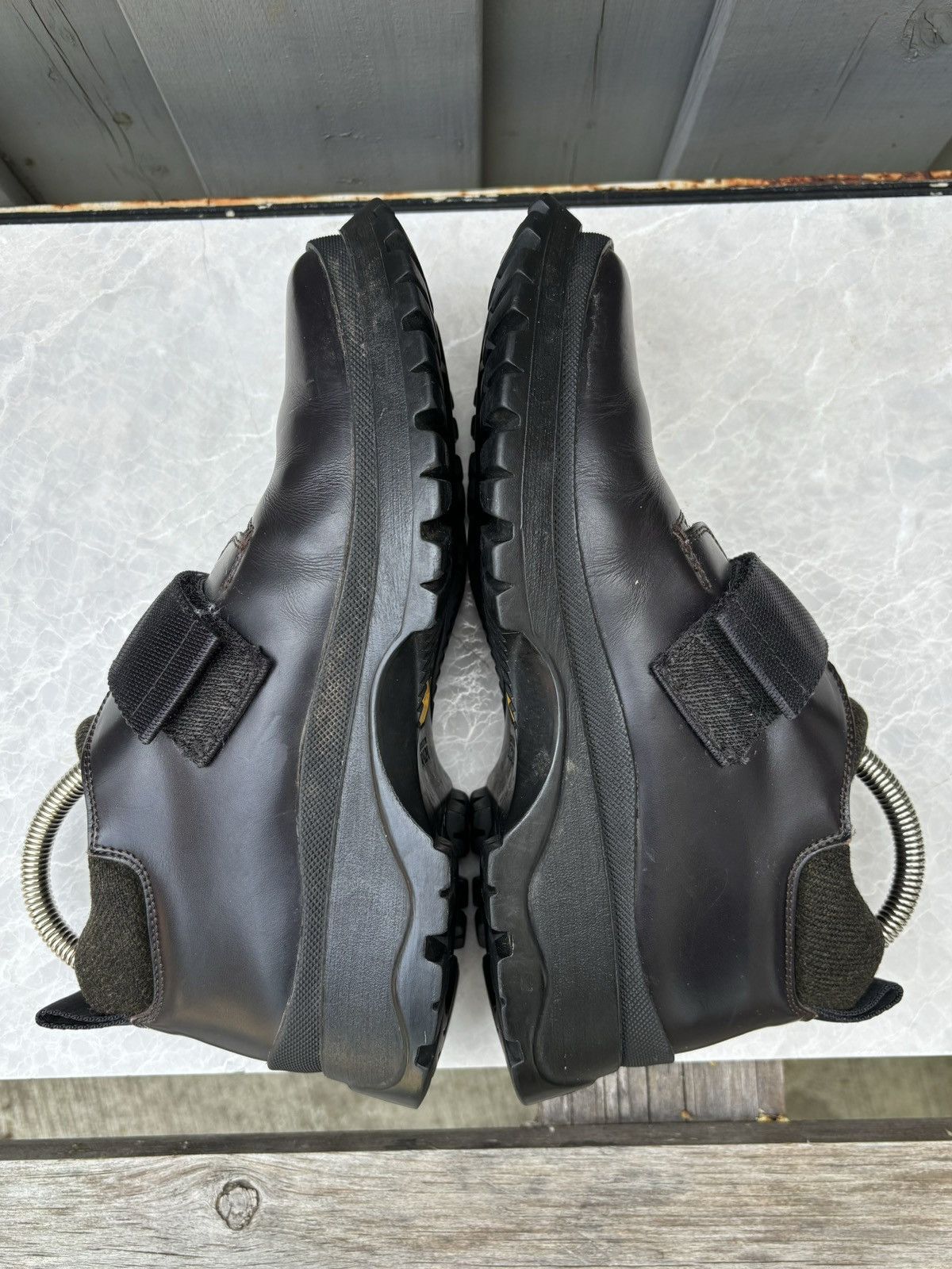 Prada × Vintage Vintage Prada Boots Cross Strap F/W 99 2000s Leather Vibram Size US 7 / IT 37 - 11 Thumbnail