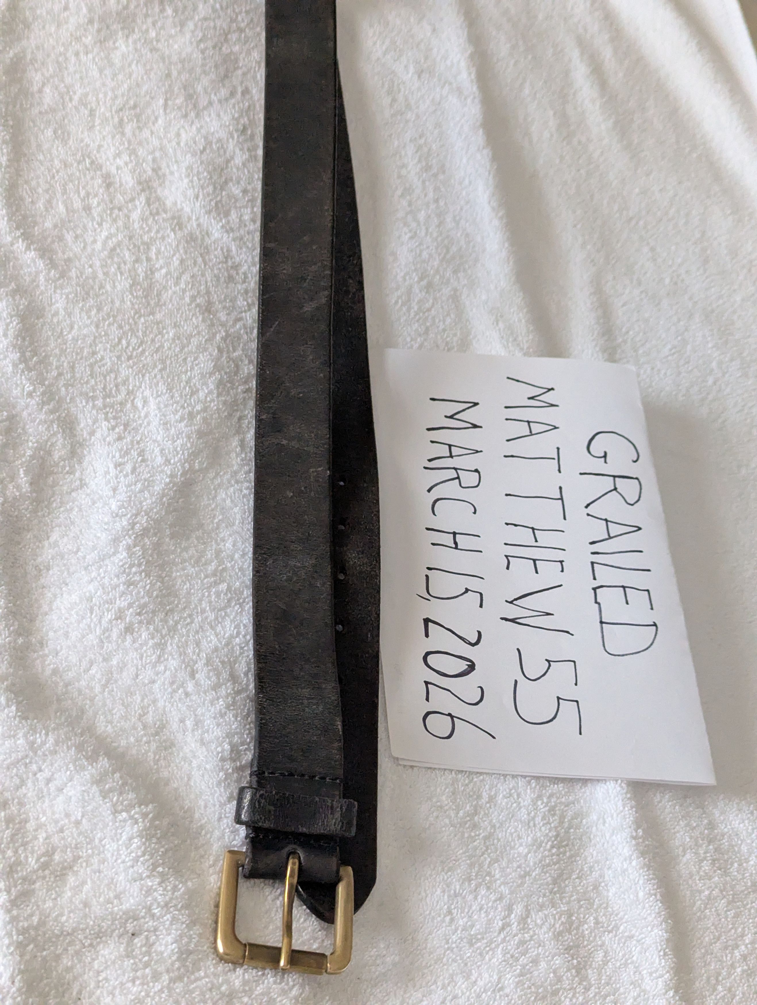 Polo Ralph Lauren Heavy Belt Leather Size 38 - 1 Thumbnail