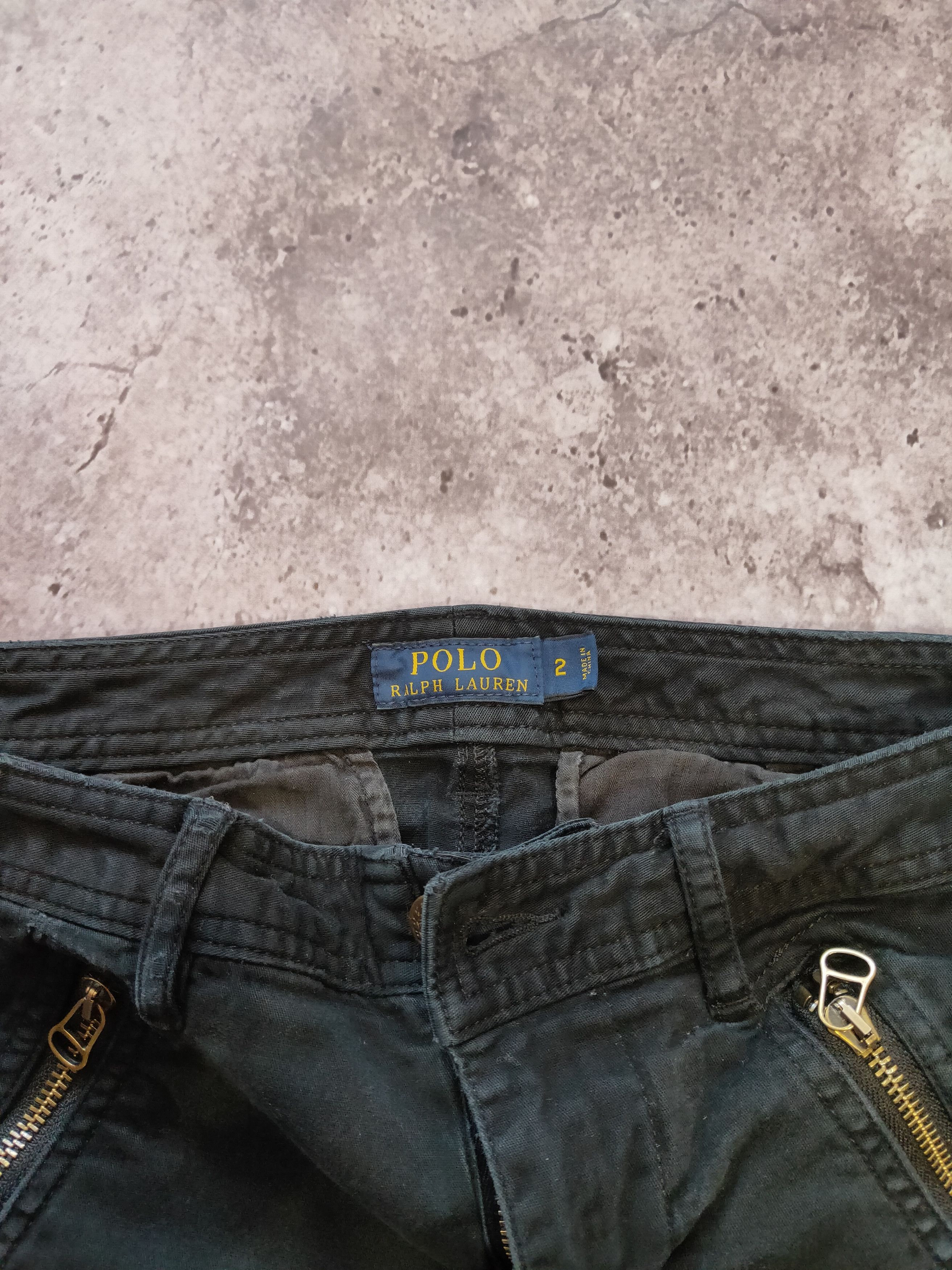Denim & Supply Ralph Lauren × Polo Ralph Lauren × Ralph Lauren Vintage Ralph Lauren Cargo Biker Pants Rare y2k Size 26" / US 2 / IT 38 - 2 Thumbnail
