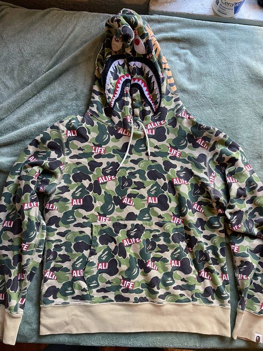 Bape Bape x Alife ABC Camo Shark Pullover Hoodie Grailed