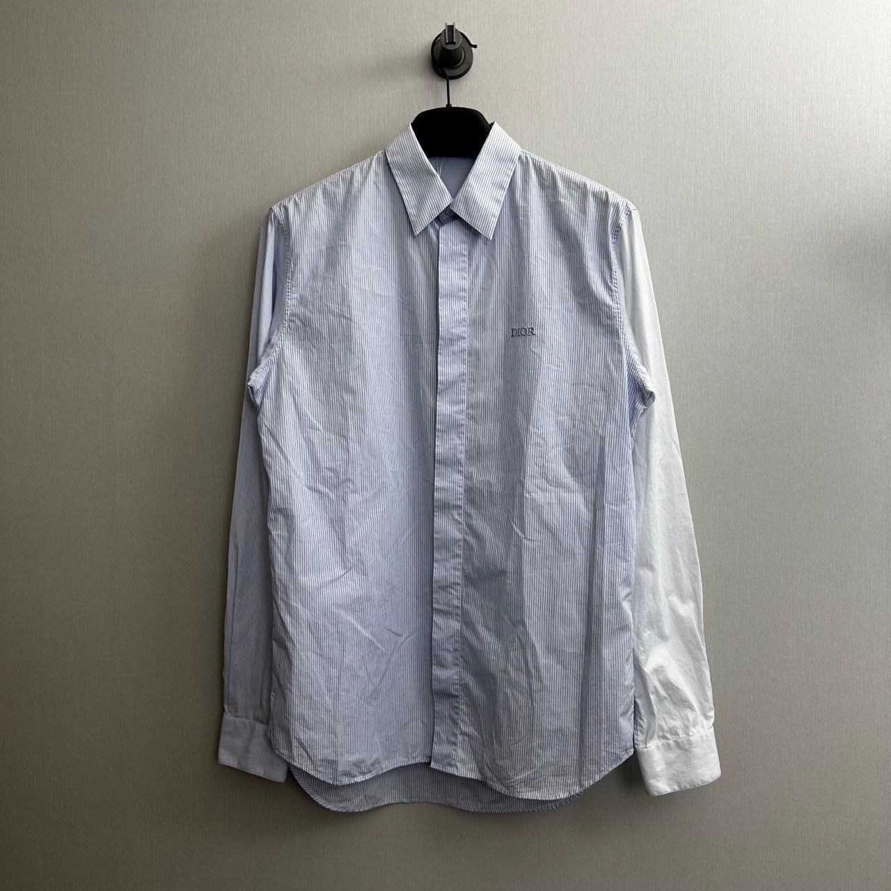 Dior Dior Long Sleeve Striped Logo Shirt Size US M / EU 48-50 / 2 - 1 Thumbnail