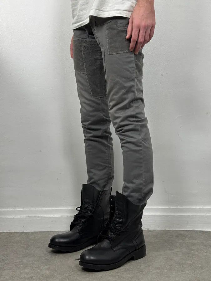 Dolce & Gabbana AW2011 Dolce & Gabbana Grey Patchwork Slim Pants Size US 28 / EU 44 - 3 Thumbnail