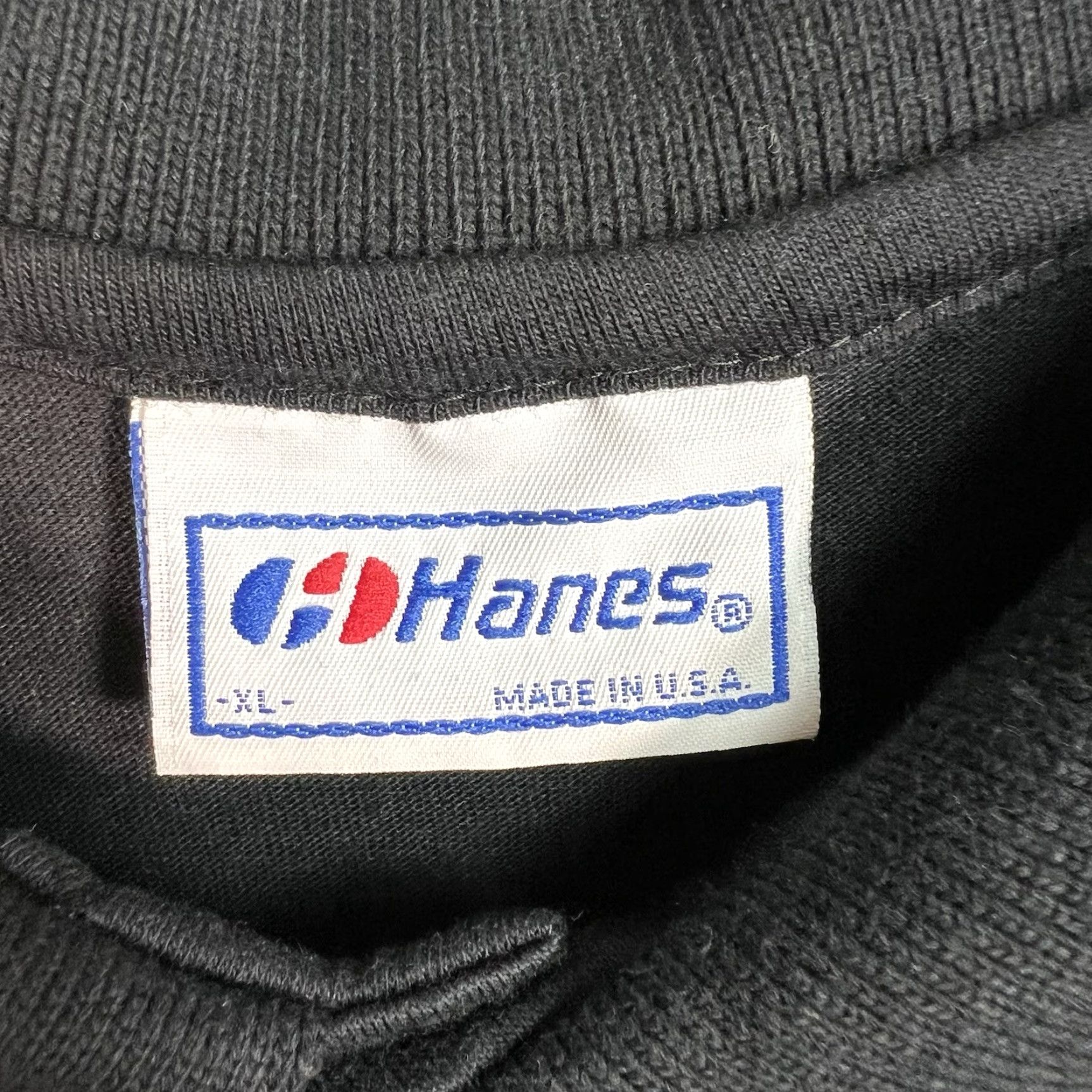 Hanes VINTAGE Hanes Polo Shirt Black Adult XL Men 80s Sorcerers South Jersey Button Collar Short Sleeve Polo Mens Size US XL / EU 56 / 4 - 5 Thumbnail