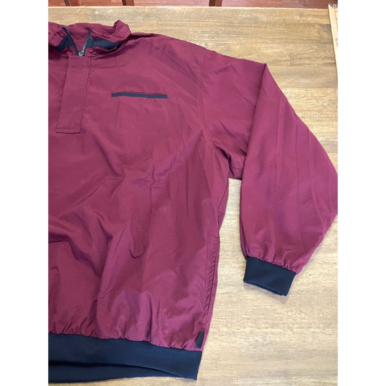 Vintage Daniel Gray Jacket Mens 2XL Windbreaker 1/4 Zip Up Pullover Golf Maroon Gray Size US XXL / EU 58 / 5 - 4 Thumbnail