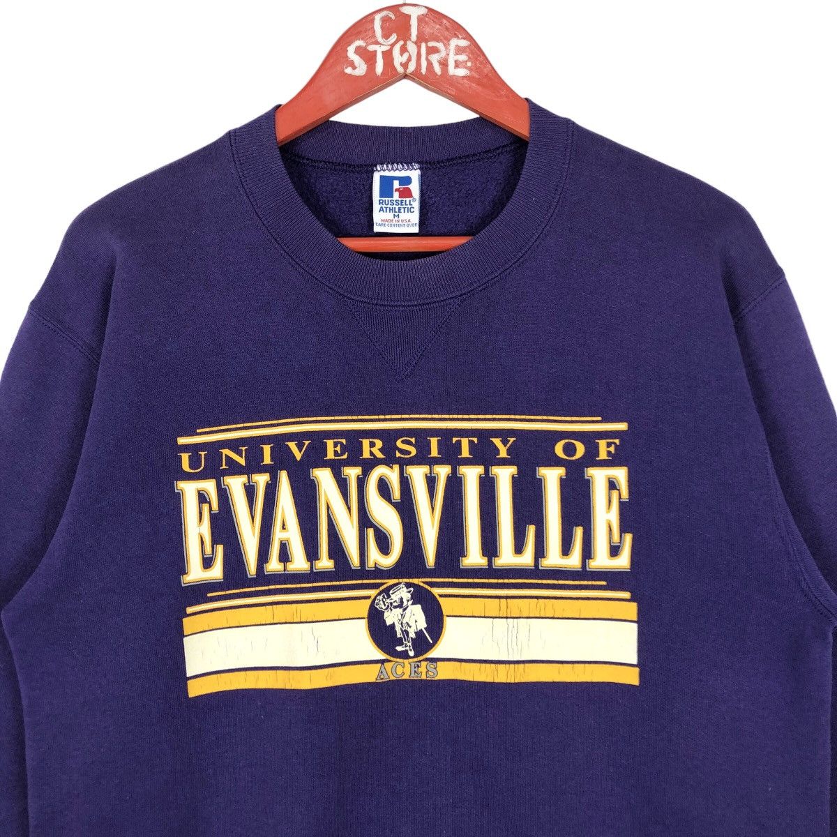 Vintage University Of Evansville Aces Crewneck Sweatshirt