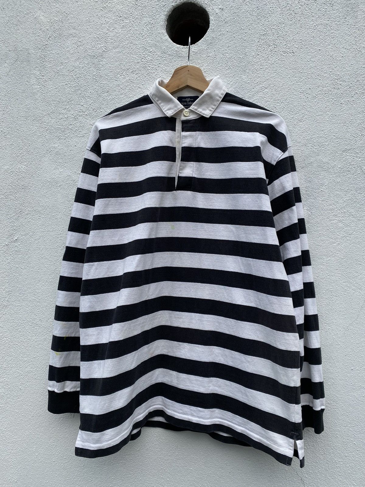 Designer × Polo Ralph Lauren × Vintage Vintage Stripe Spice Island Polo Rugby Long Sleeves Size US L / EU 52-54 / 3 - 1 Thumbnail