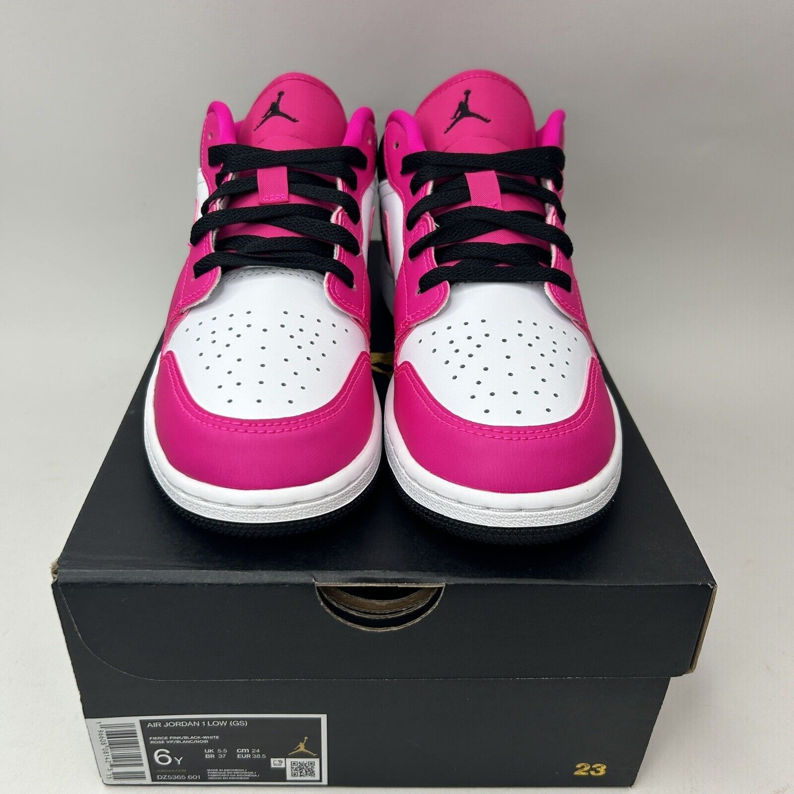 Jordan Brand Nike Shoes Air Jordan 1 Low GS “Fierce Pink/Black White” Size US 7.5 / IT 37.5 - 2 Thumbnail