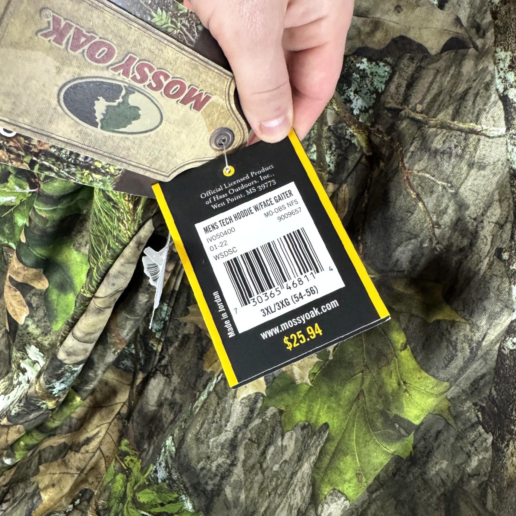 Vintage Mossy Oak Hoodie Mens 3XL Green Camo Tech Pullover Face Gaiter Fleece Hunting Size US XXL / EU 58 / 5 - 7 Thumbnail